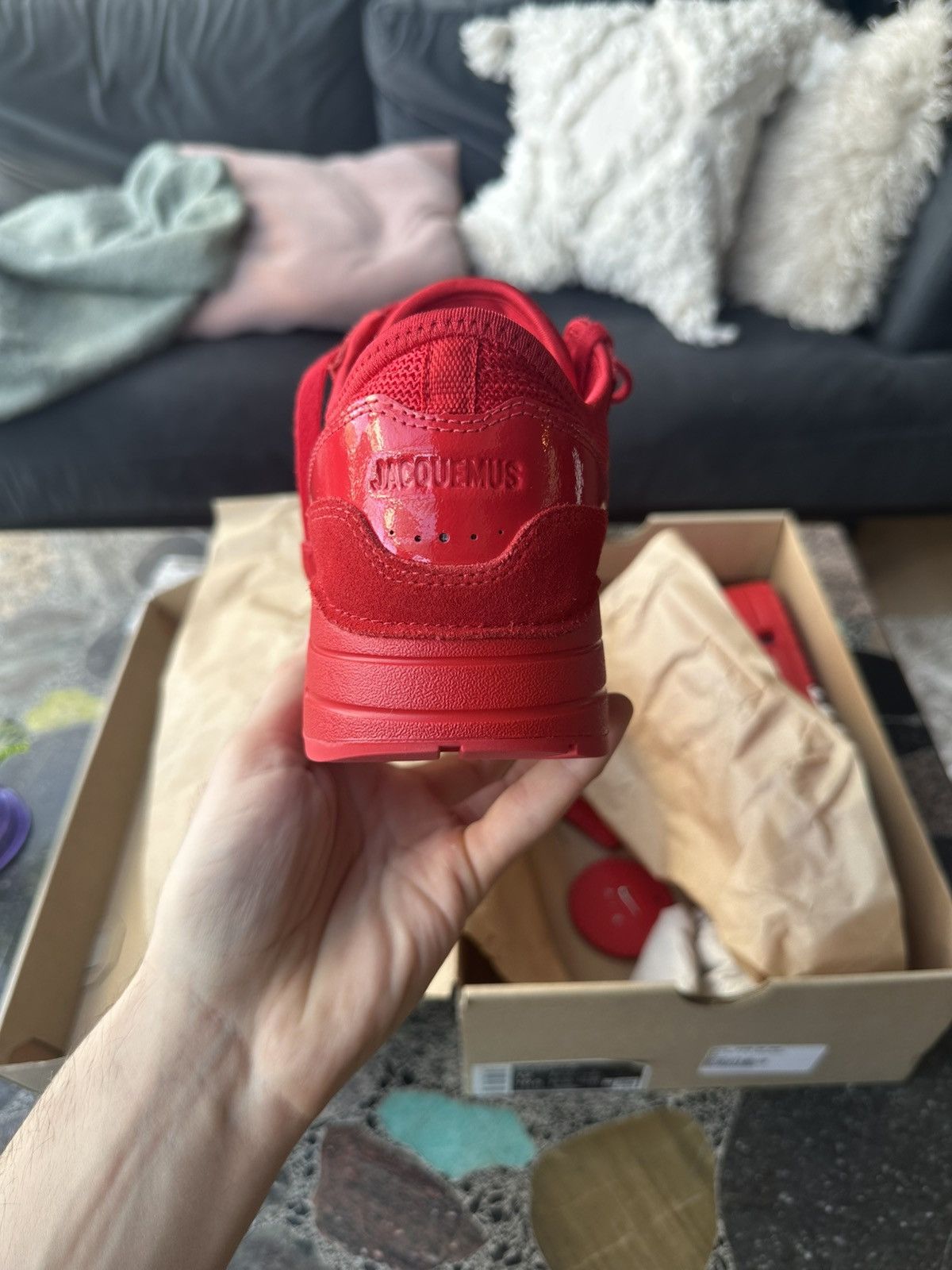 Jacquemus × Nike Air Max 1 x Jacquemus red Size US 12 / EU 45 - 6 Thumbnail