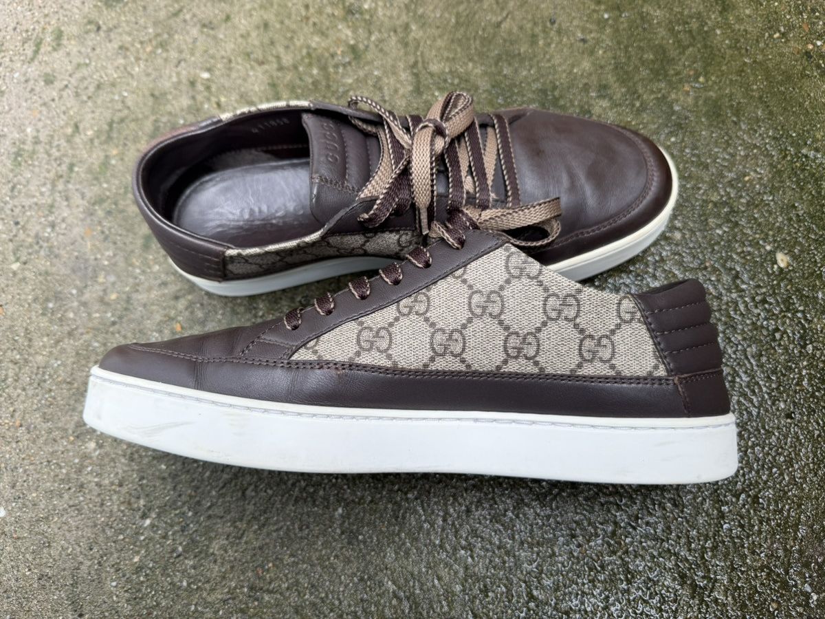 Gucci ✨Gucci✨(411858) GG Coated Canvas/Leather Men's Sneakers Size US 8 / EU 41 - 5 Thumbnail