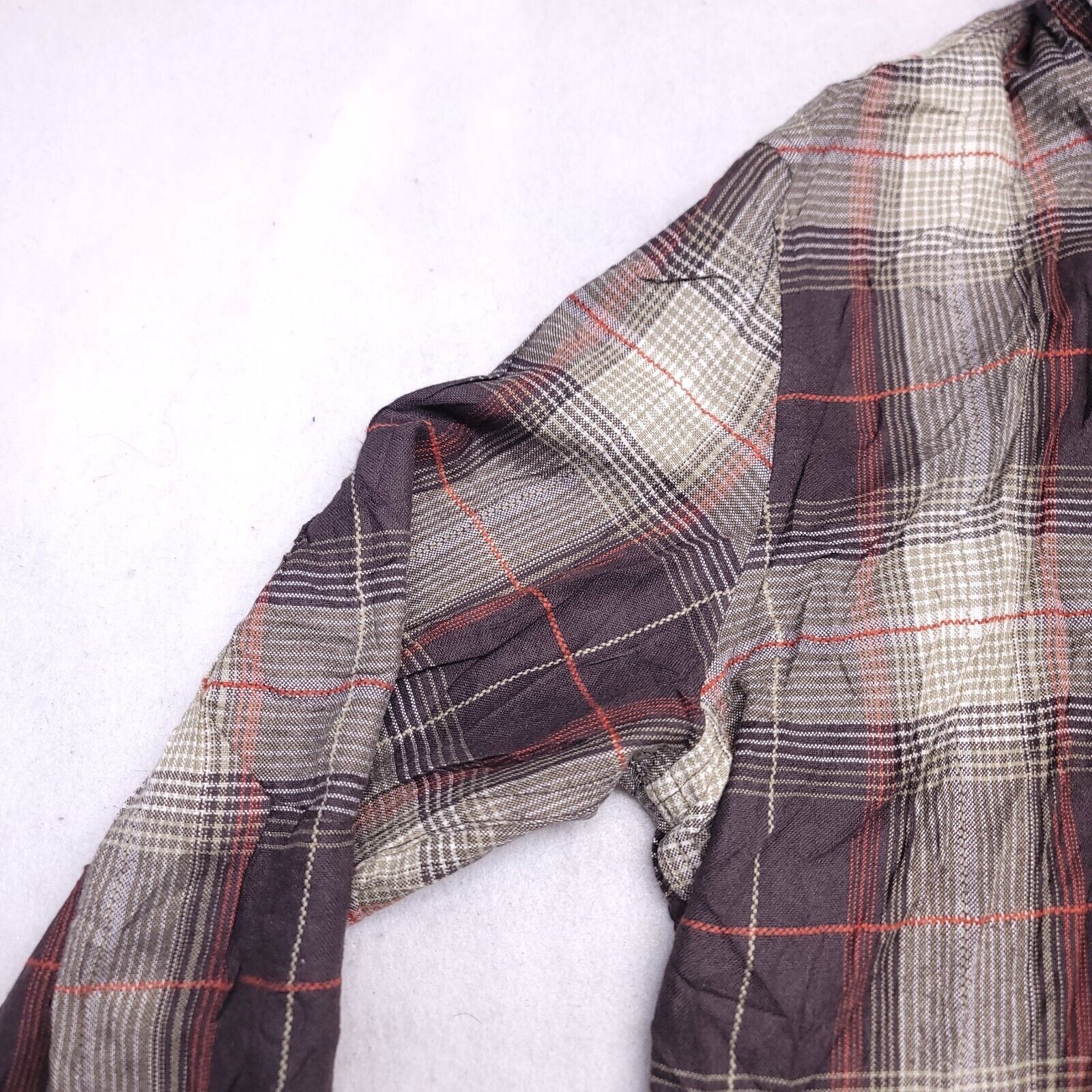 Treasure & Bond Treasure & Bond Tartan Flannel Shirt Men Size M Brown Orange Size US M / EU 48-50 / 2 - 4 Thumbnail