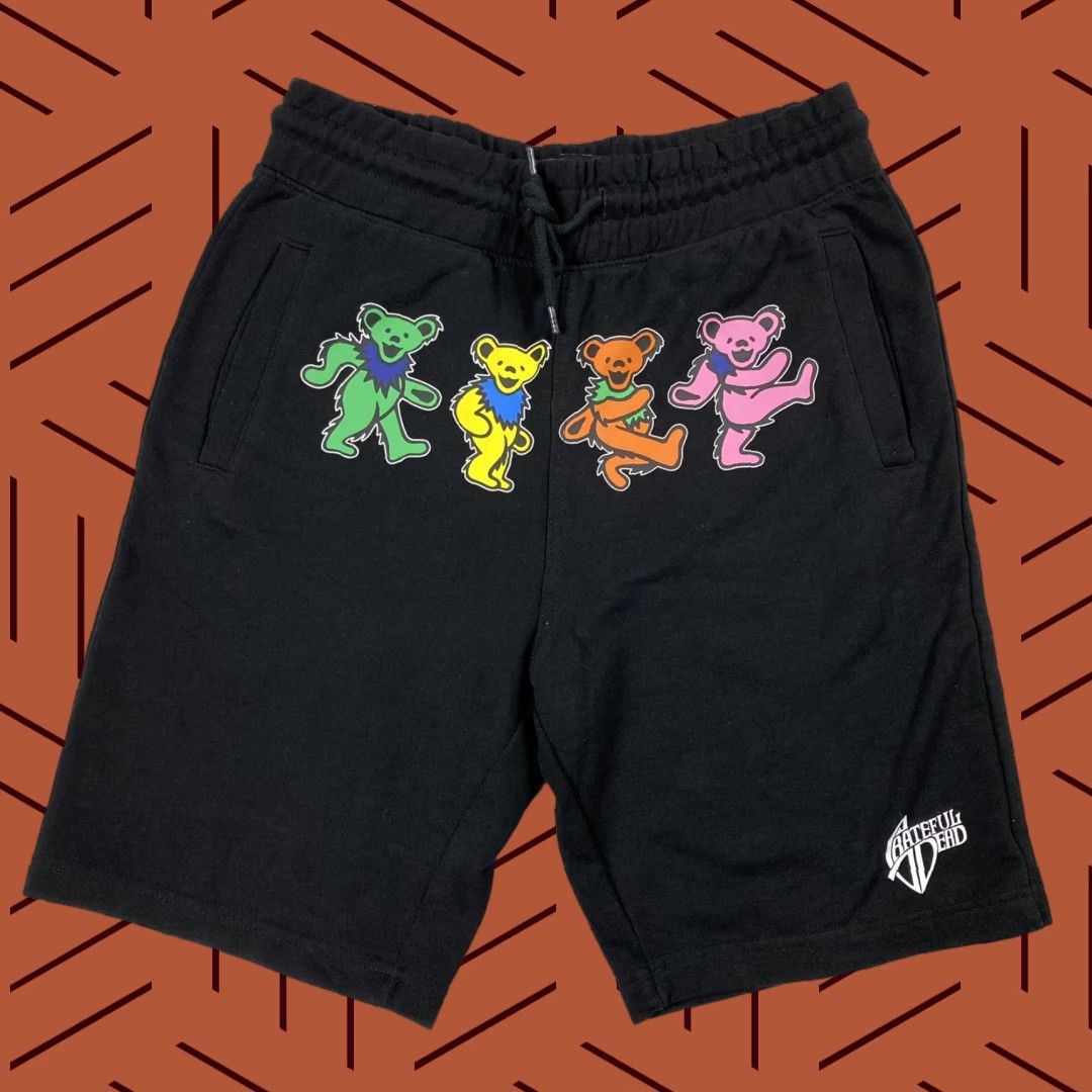 H&M H&M x Grateful Dead Sweat Shorts Black Bear Graphic Mens Small Size US 29 - 1 Thumbnail