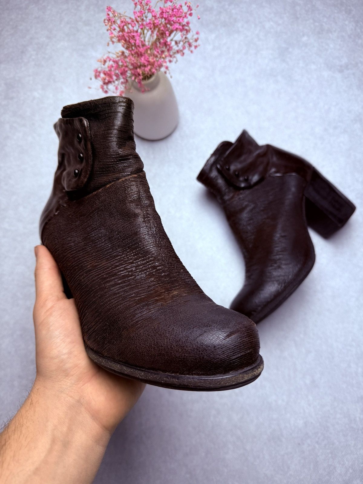 A.S.98 Airstep A.S. 98 leather brown zip boots block heels Size US 9 / IT 39 - 2 Thumbnail