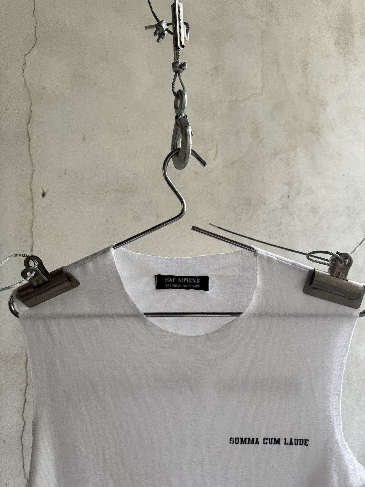 Raf Simons Raf Simons S/S 2000 “sum cumma laude” tank top Size US M / EU 48-50 / 2 - 4 Thumbnail