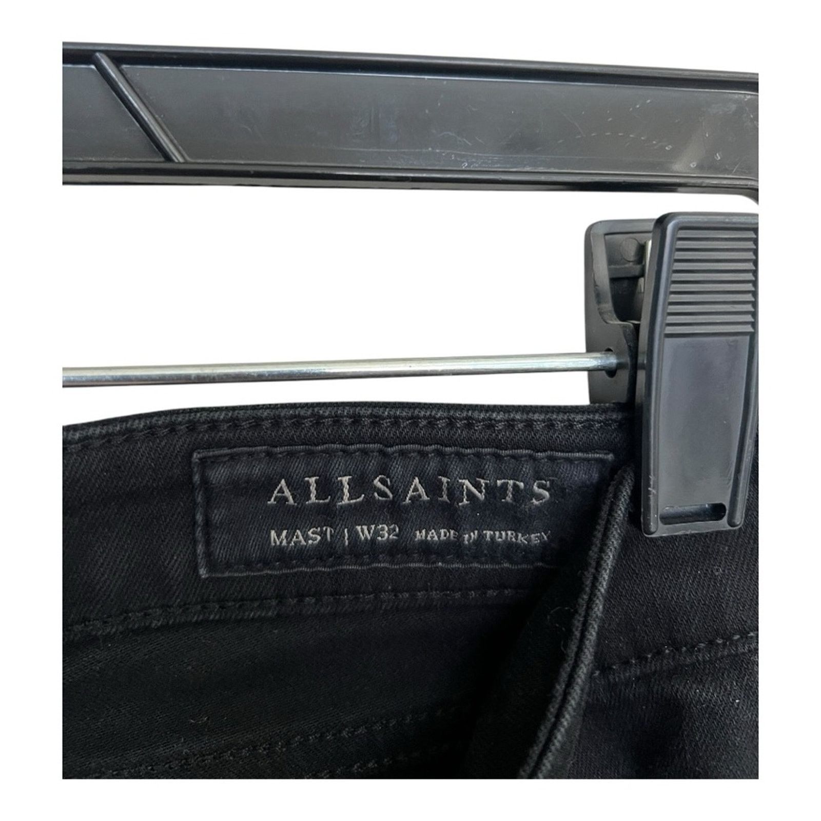 Allsaints AllSaints Mast Fit Black Skinny Jeans Denim Size W32 Size 32" / US 10 / IT 46 - 3 Thumbnail