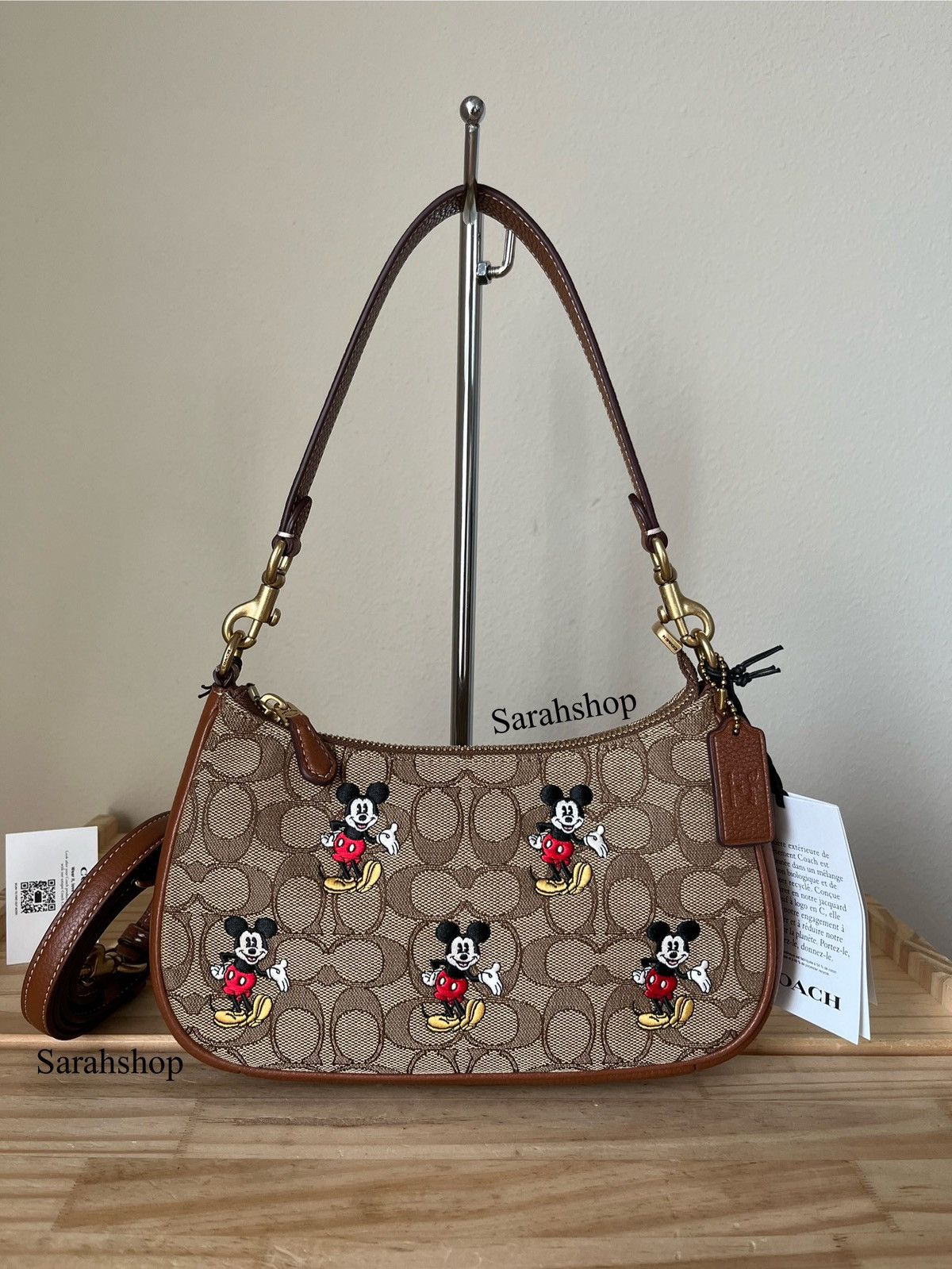 image of Coach X Disney Mickey Mouse Purse in Khaki, Women's