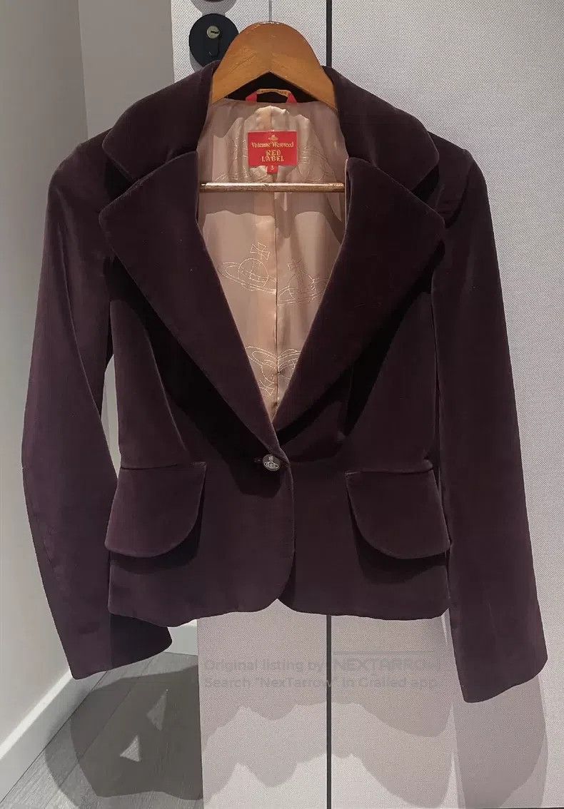 Vivienne Westwood Vivienne Westwood Red label velvet Saturn blazer, rare bur Size L / US 10 / IT 46 - 2 Thumbnail