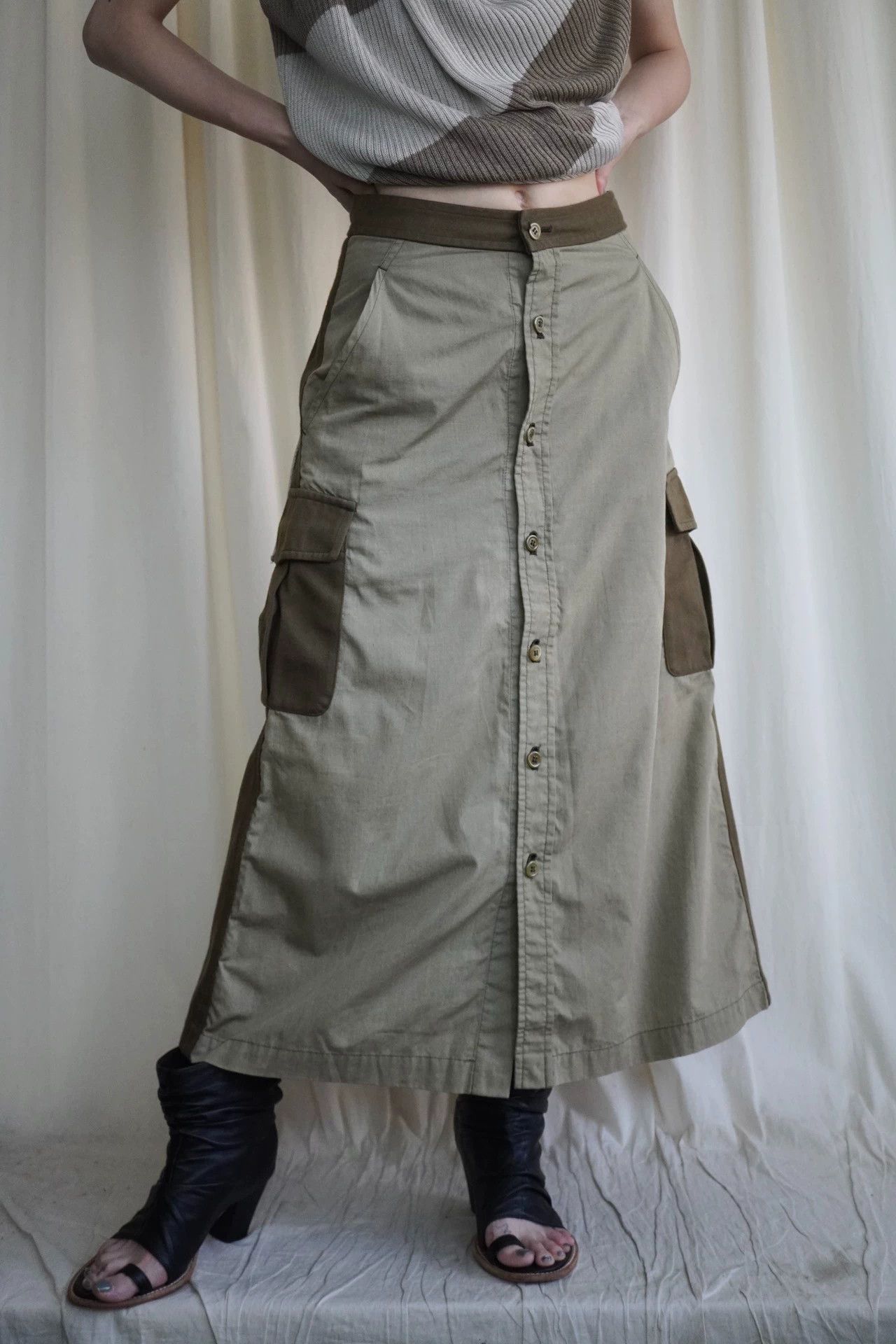 Comme des Garcons CDG 2000SS Color Blocked Skirt S 9/10 Size 26" / US 2 / IT 38 - 3 Thumbnail