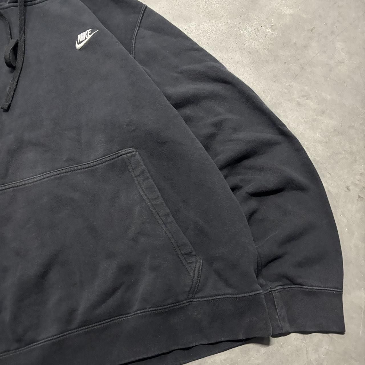 Nike × Vintage Crazy Vintage Y2K/2000s Black Nike Streetwear Essential Hoodie! Size US XL / EU 56 / 4 - 4 Thumbnail