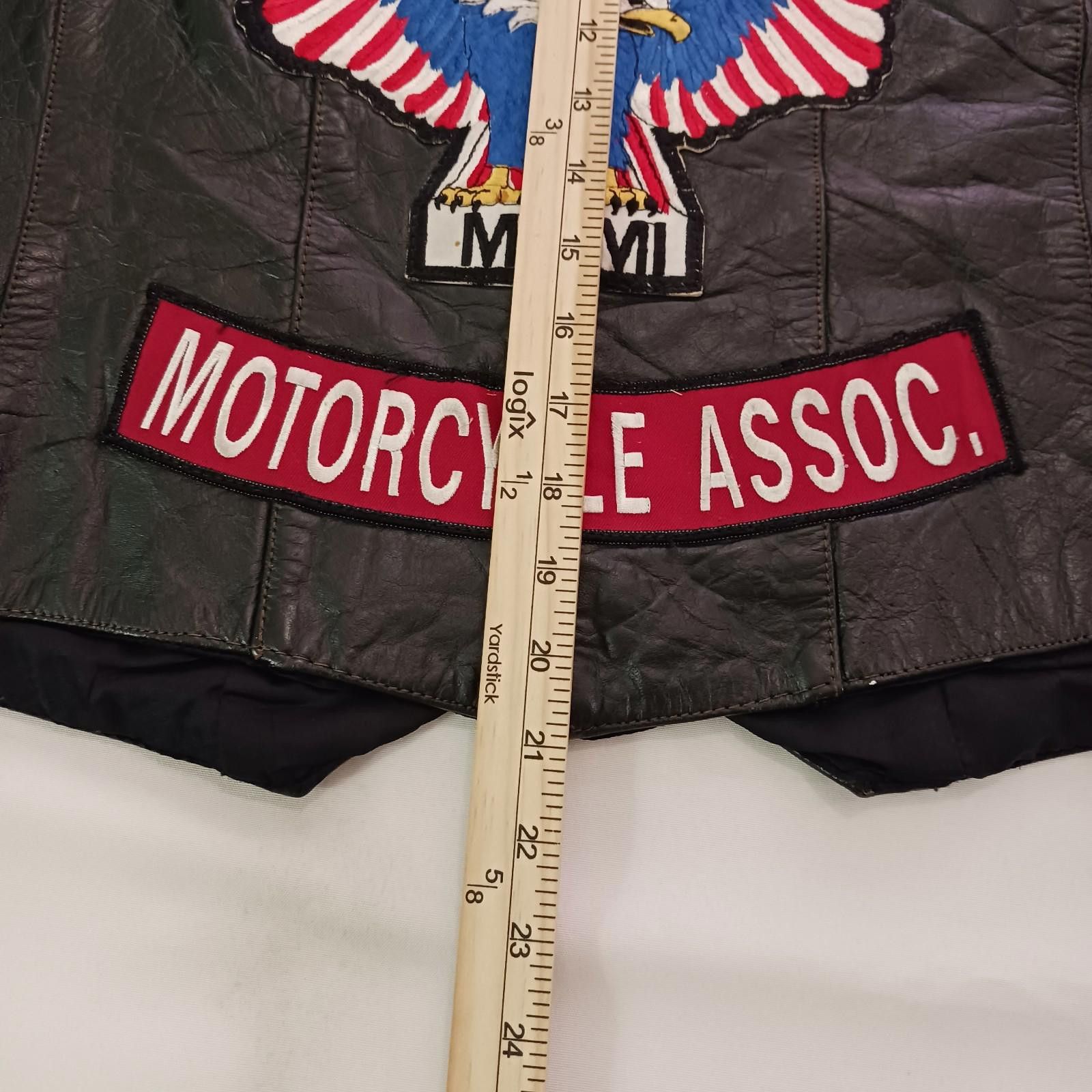 Genuine Leather Latin American Motorcycle Genuine Leather Men's Black 3XL Size US XXL / EU 58 / 5 - 12 Thumbnail