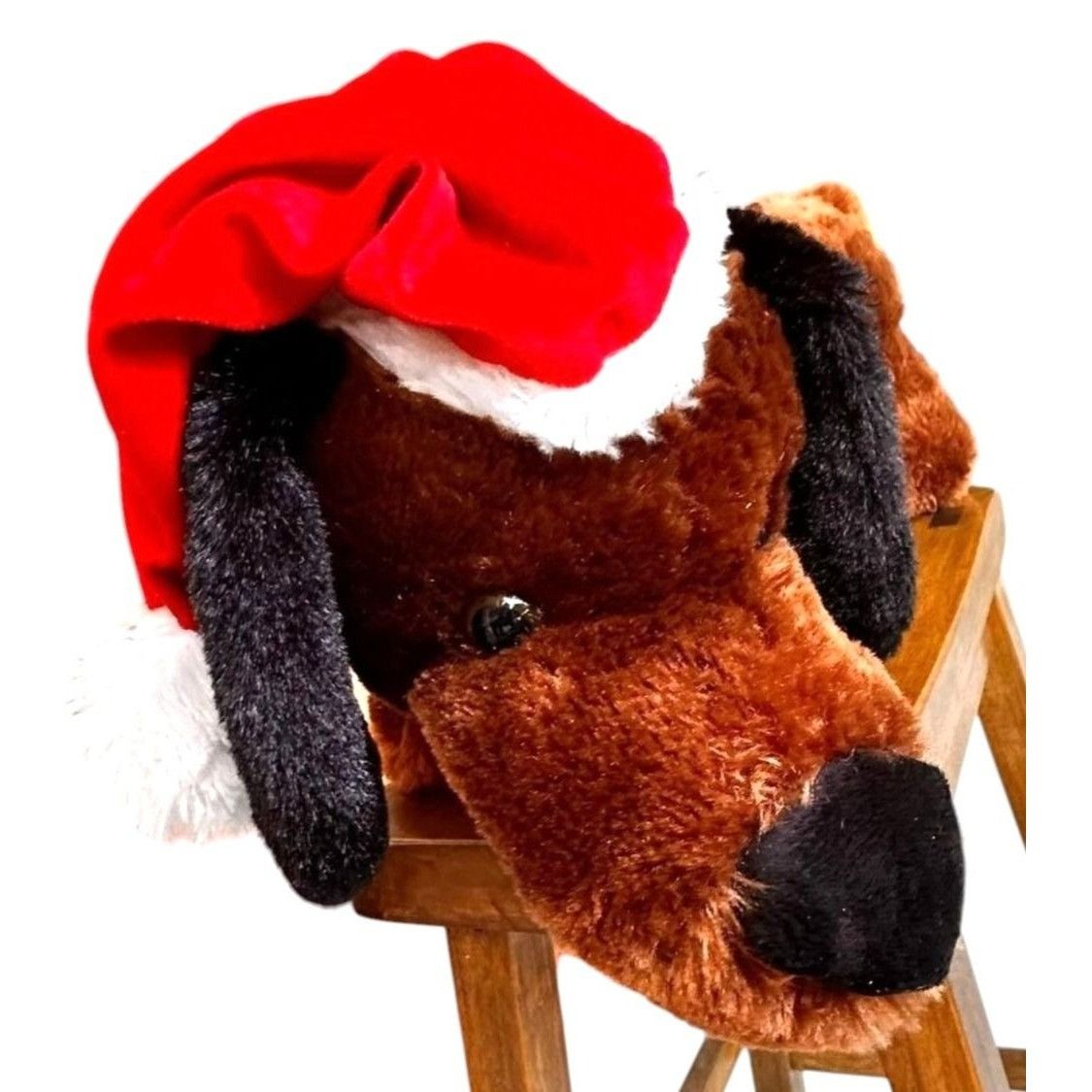 Designer × Vintage VTG Dan Dee Collectors Choice Dachshund Christmas Plush Sant Size ONE SIZE - 4 Thumbnail