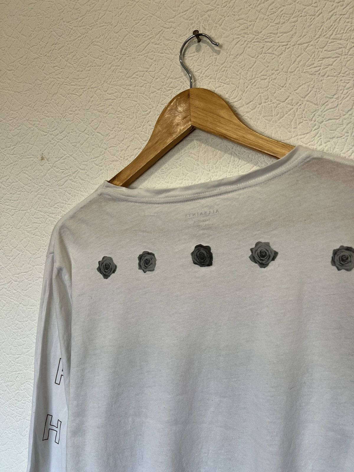 Allsaints Allsaints White Longsleeve Rhythm Requiem Flower Shirt Size US M / EU 48-50 / 2 - 5 Thumbnail