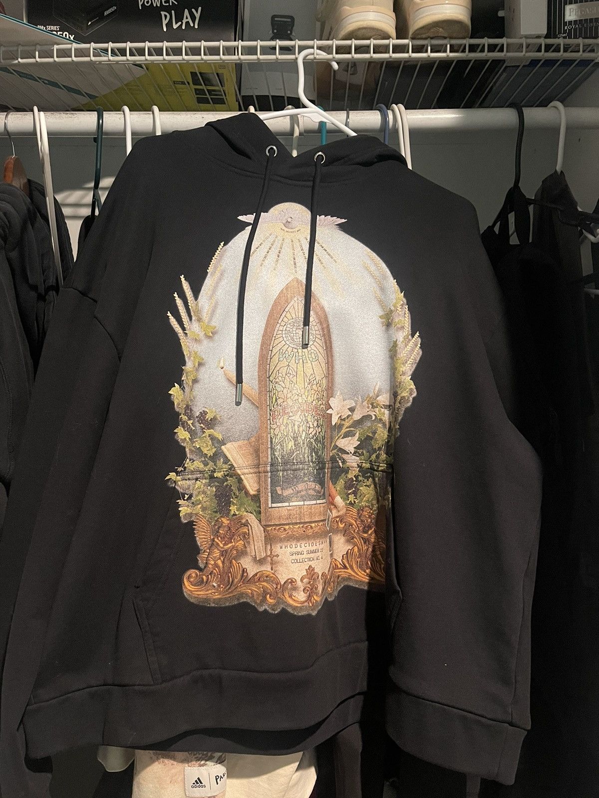 image of Who Decides War Hoodie in Black, Men's (Size Small)