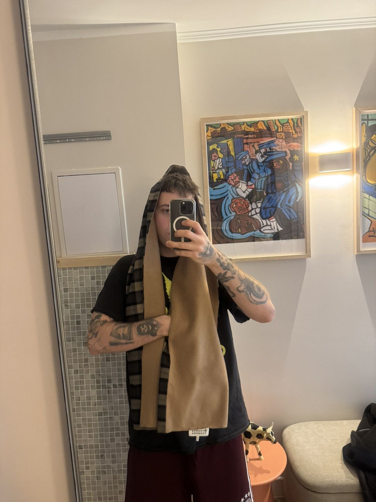 Maison Margiela Maison Margiela Wool Scarf Plaid Tartan Pocket Designer Rare Size ONE SIZE - 6 Thumbnail
