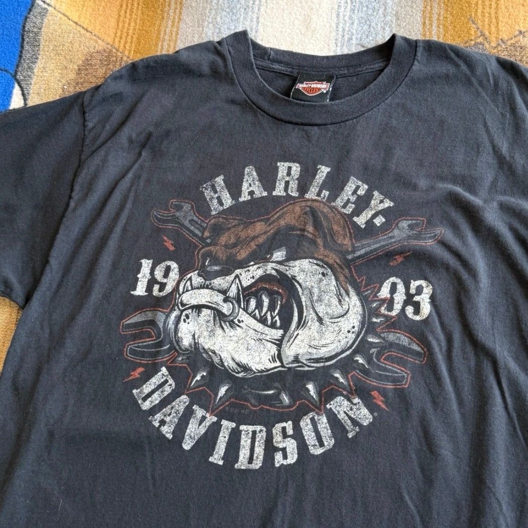 Harley Davidson Harley Davidson Men’s T-Shirt Size L Black Short Sleeve Biker Motorcycle Bulldog 2020s Regular Size US L / EU 52-54 / 3 - 4 Thumbnail