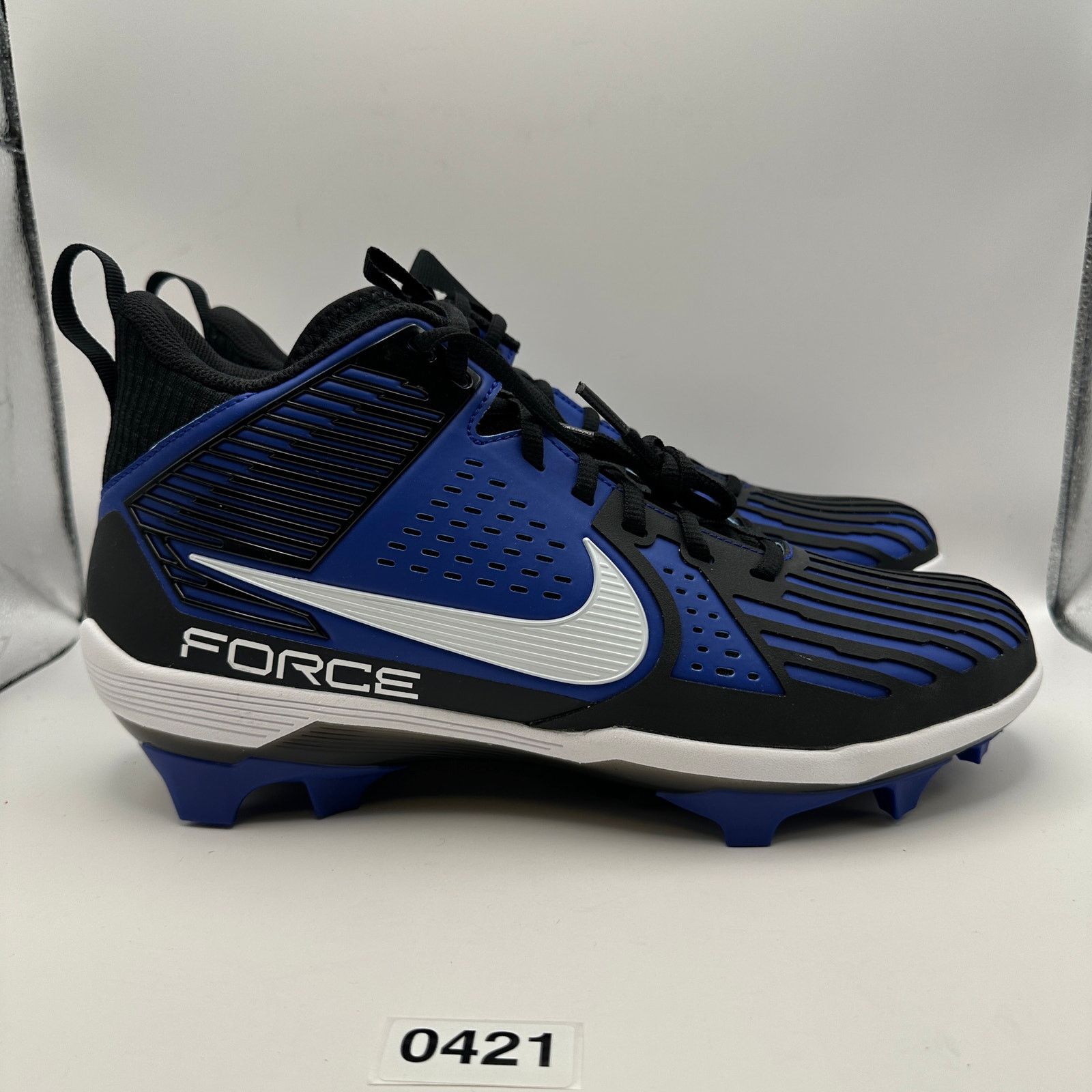 Nike NIKE Men's 12.5 FORCE SAVAGE PRO 3 FOOTBALL CLEATS BLUE BLK Size US 12.5 / EU 45-46 - 4 Thumbnail