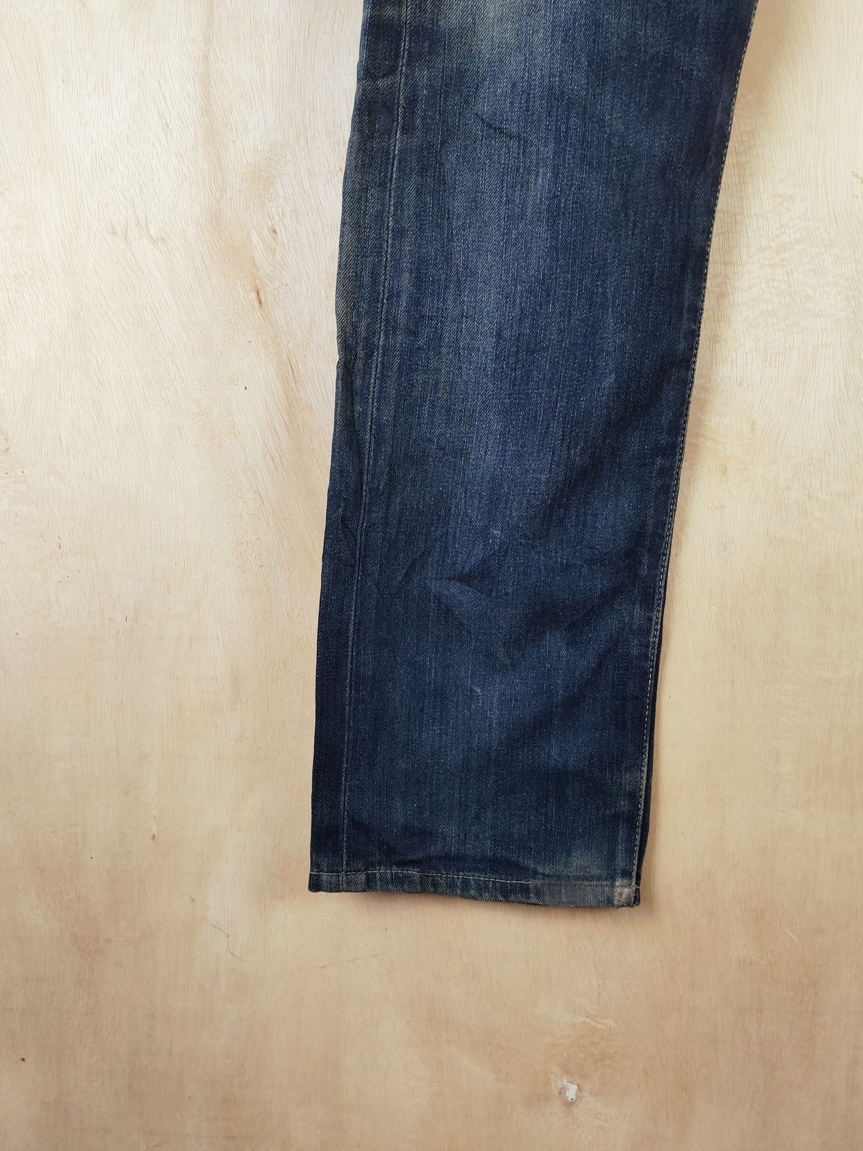 Levi's 505 Levi's Dark Blue Distressed Ripped Jeans #S2672 Size US 32 / EU 48 - 4 Thumbnail