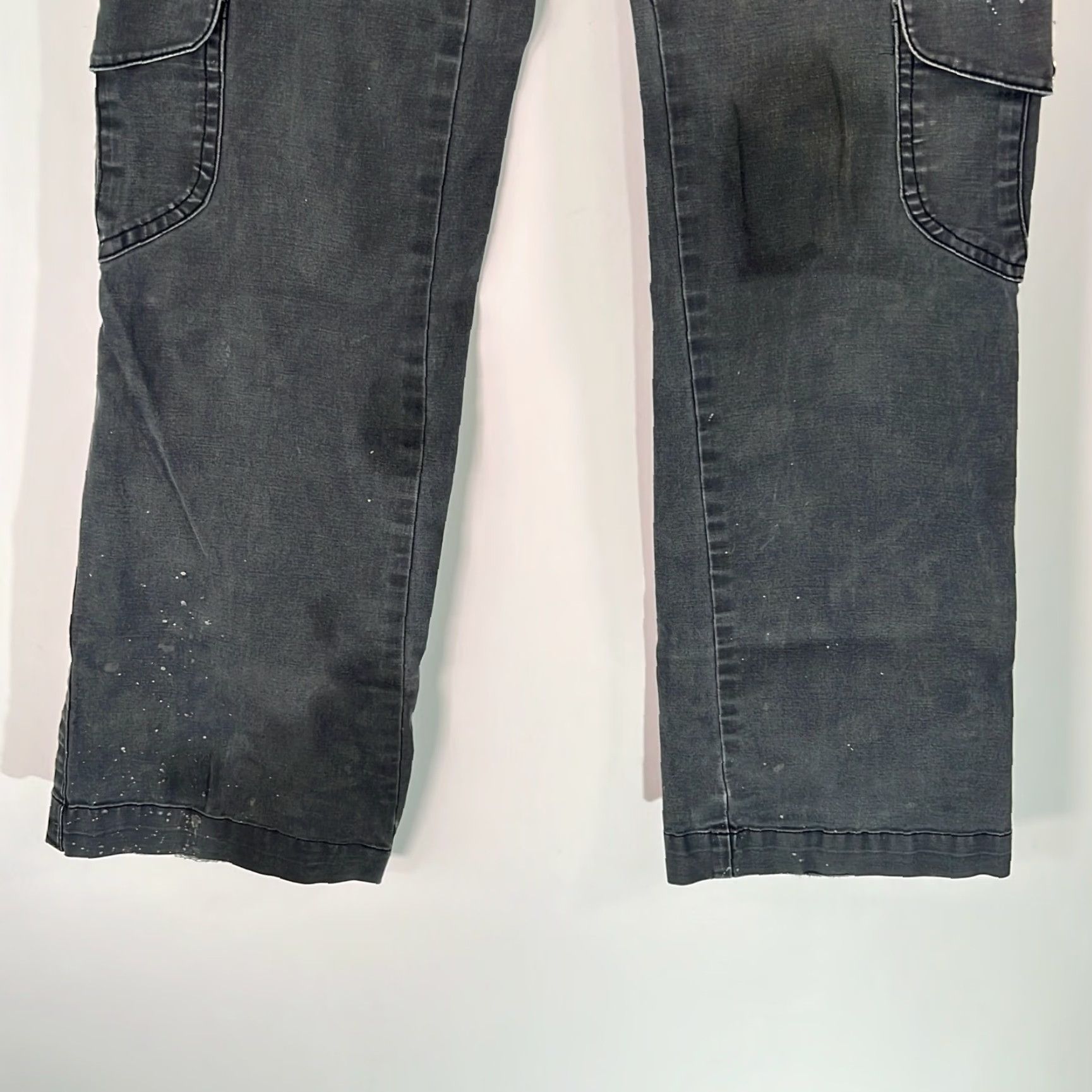 Denime Zana Di Jeans Women's 5 Ultra Low Rise Beaded Straight Black 28x30 Size 27" / US 4 / IT 40 - 7 Thumbnail