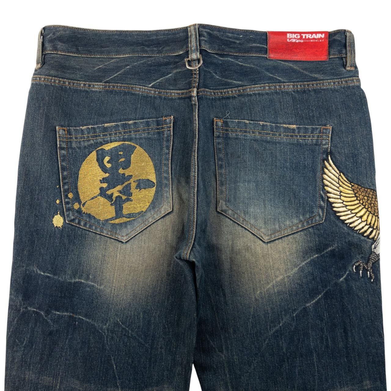 Other Vintage Big Train Embroidered Eagle Japanese Denim Jeans W38 Size US 38 / EU 54 - 4 Thumbnail