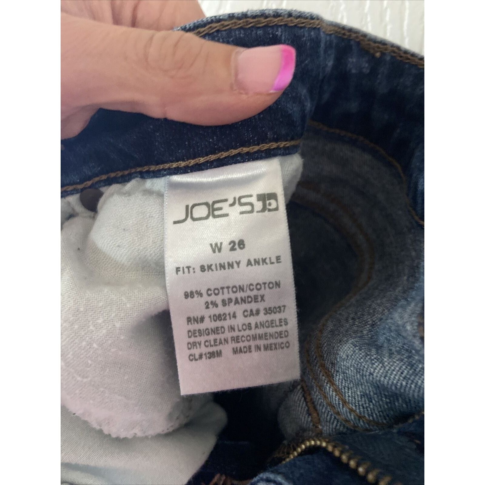 Joe's Joe's Beckett Skinny Ankle Jeans 26 Distressed Dark Wash Size 26" / US 2 / IT 38 - 7 Thumbnail
