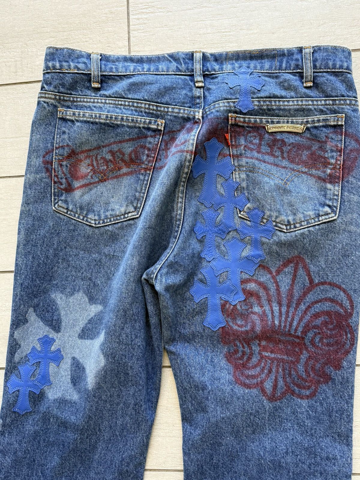 Chrome Hearts CHROME HEARTS STENCIL JEANS Size US 34 / EU 50 - 7 Thumbnail