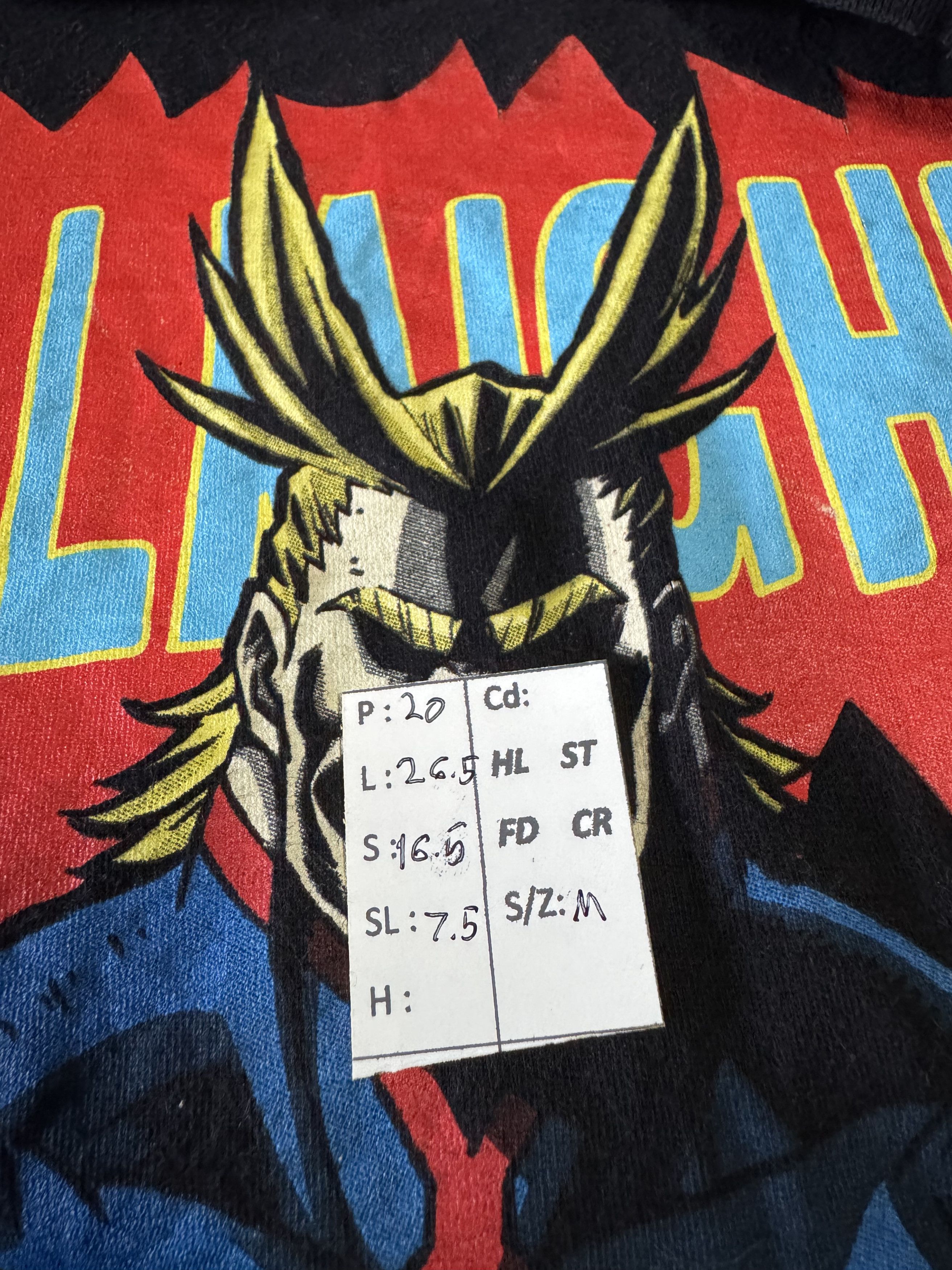 Anime VINTAGE MY HERO ACADEMIA ALL MIGHT TEE deku naruto one piece Size US M / EU 48-50 / 2 - 17 Thumbnail