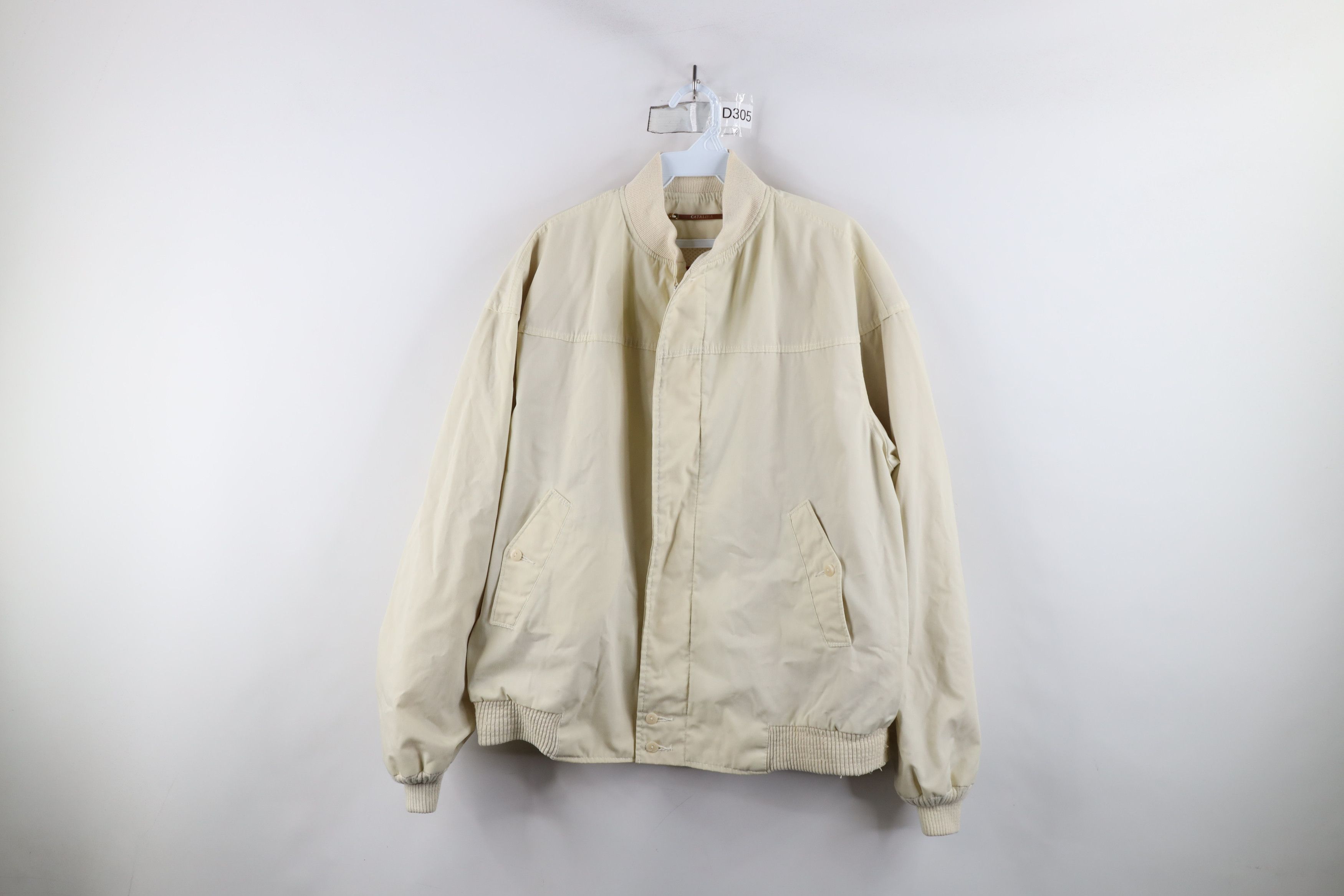Vintage Vintage 70s Streetwear Cafe Racer Bomber Jacket Cream USA Size US XXL / EU 58 / 5 - 1 Thumbnail