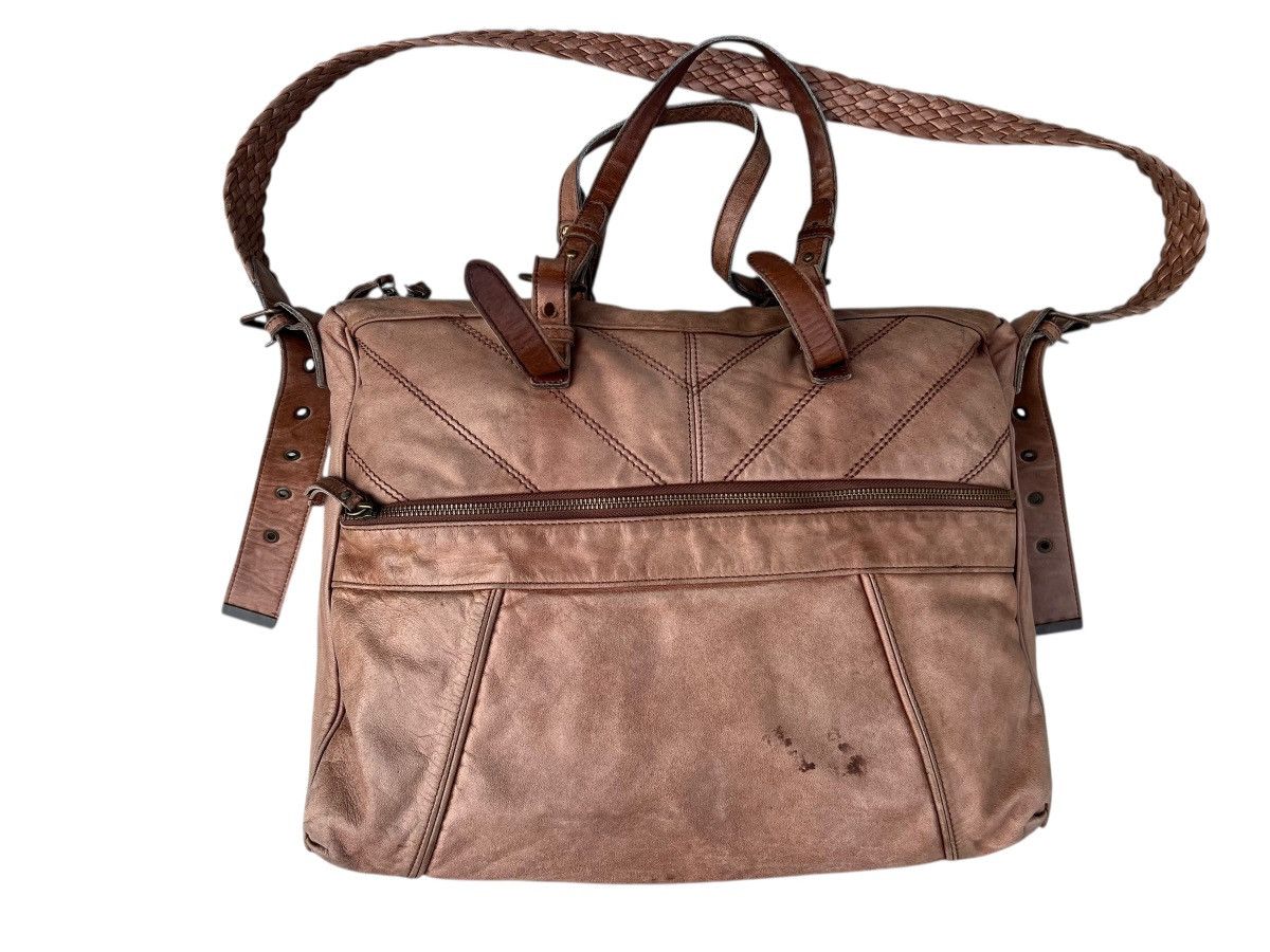 Creed × Leather Creed Japan Faded Patina Leather 2 Way Large Bag Size ONE SIZE - 8 Thumbnail
