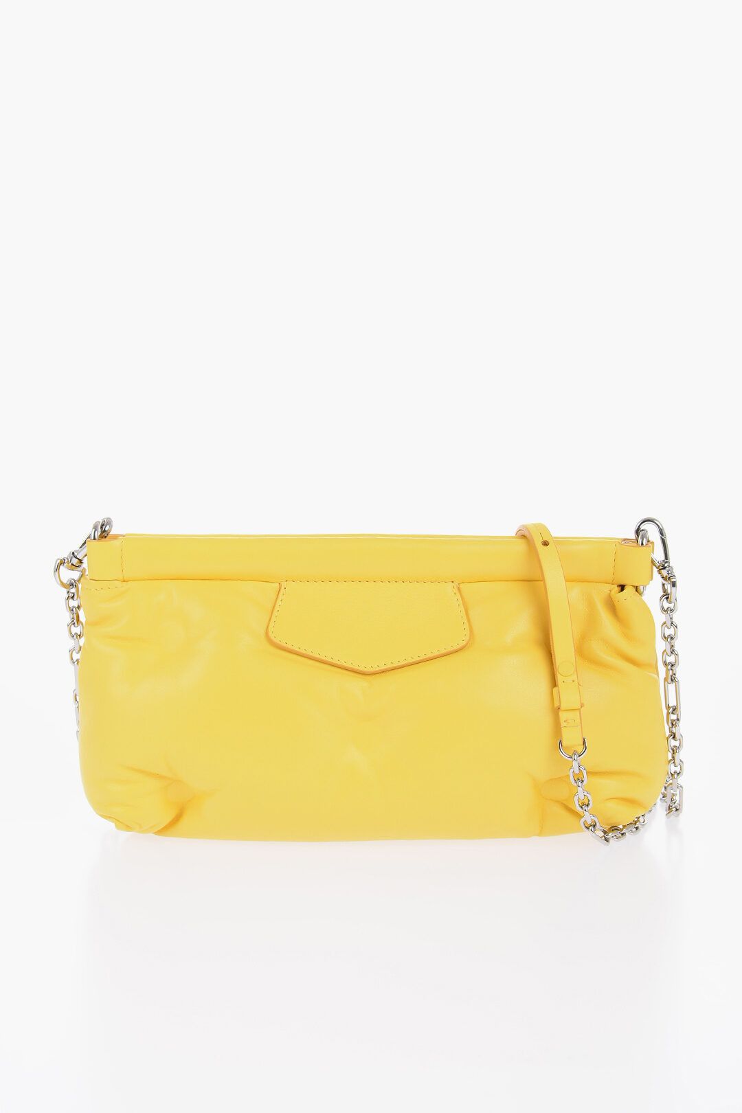 Maison Margiela og1mm1224 Size: OS / Leather Quilted Clutch in Yellow Size ONE SIZE - 3 Thumbnail