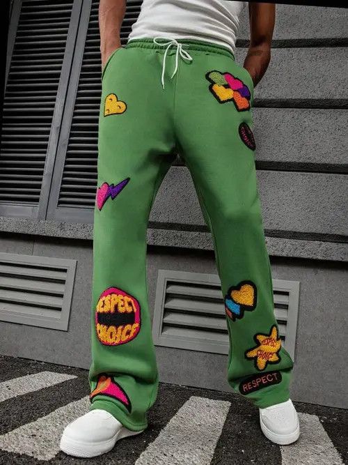 Japanese Brand Multi-Graphic Letter 3D Sweatpants drip Size US 34 / EU 50 - 4 Thumbnail