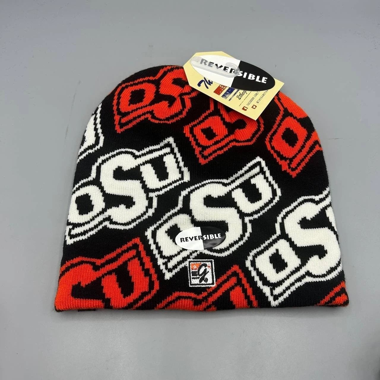 The Game Oklahoma State Cowboys Hat All Over Print Reversible Beanie Size ONE SIZE - 1 Thumbnail