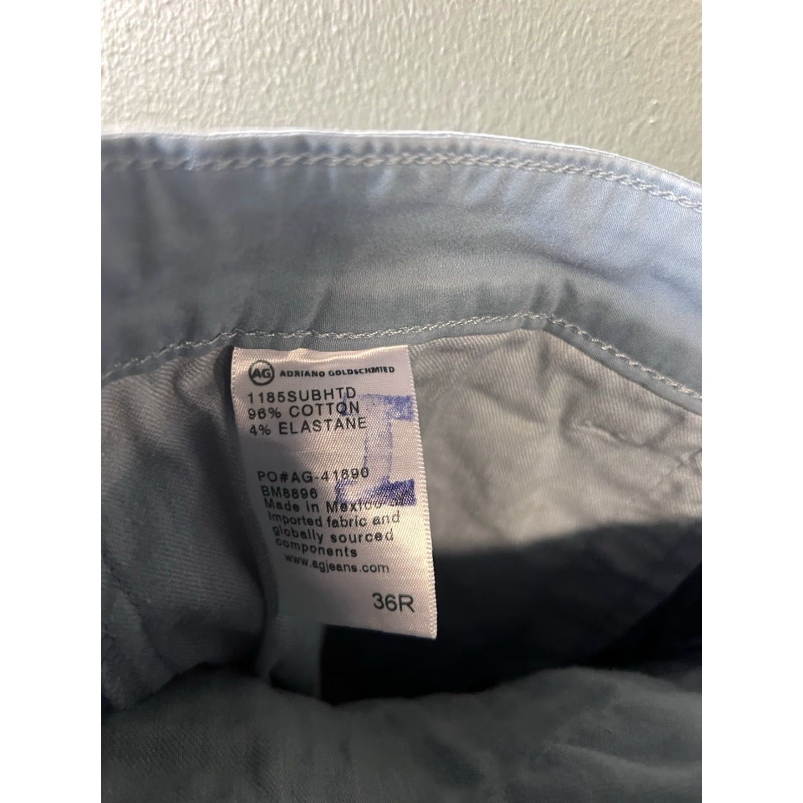 Vintage AG Adriano Goldschmied Chino Shorts Mens Blue 36 Regular Size 36 Regular Size US 36 / EU 52 - 3 Thumbnail