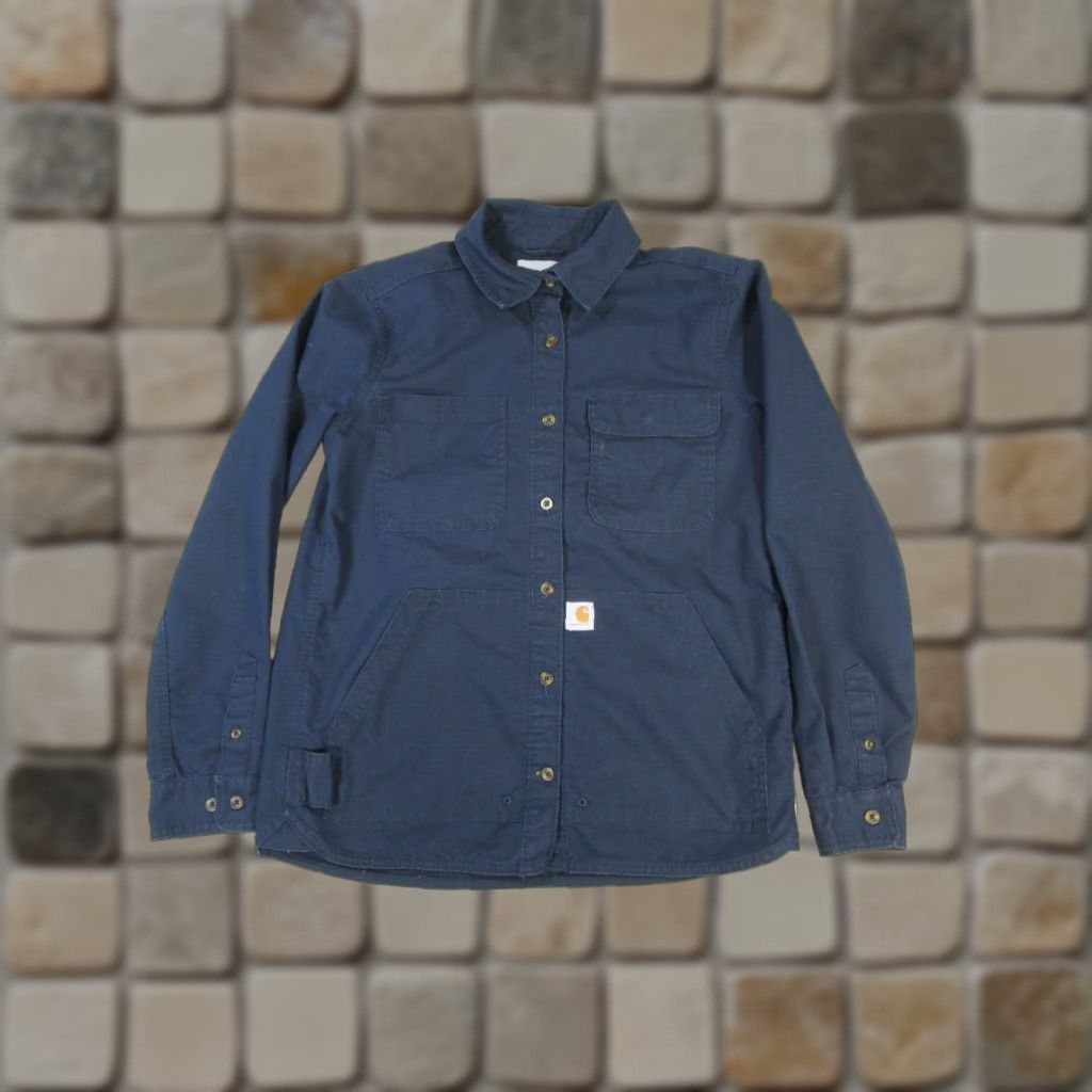 Carhartt Carhartt Womens Small Blue Long Sleeve Button Up Shirt Size S / US 4 / IT 40 - 1 Thumbnail