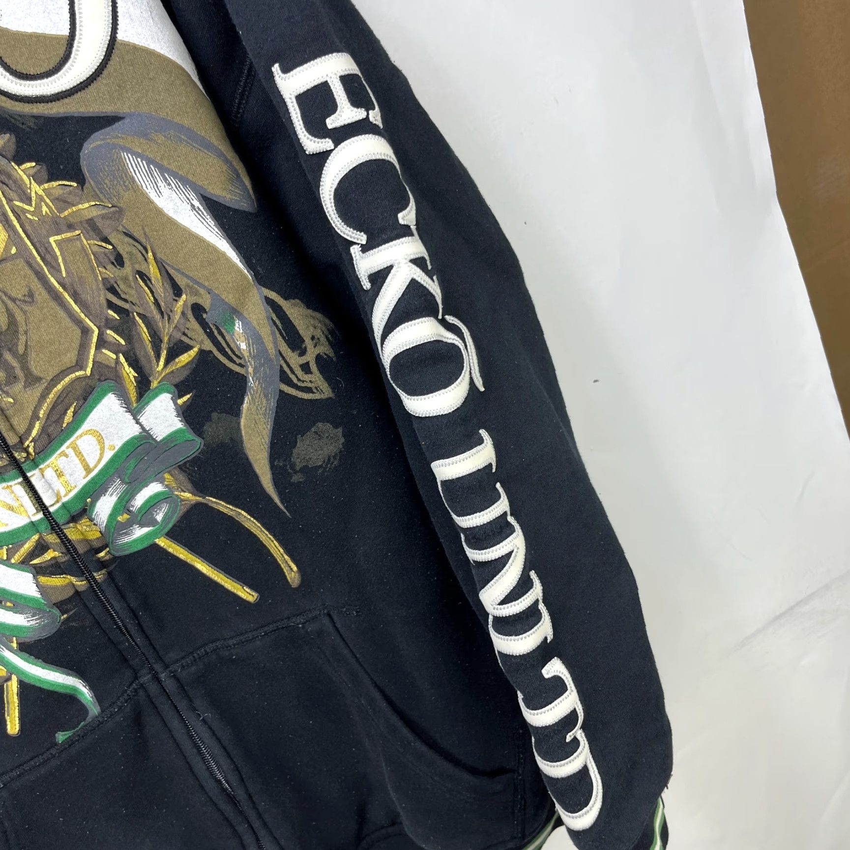 Vintage VINTAGE Ecko Unltd Hoodie 2XL Black Green Crest Zip Up Mens Hoodie Size US XXL / EU 58 / 5 - 6 Thumbnail