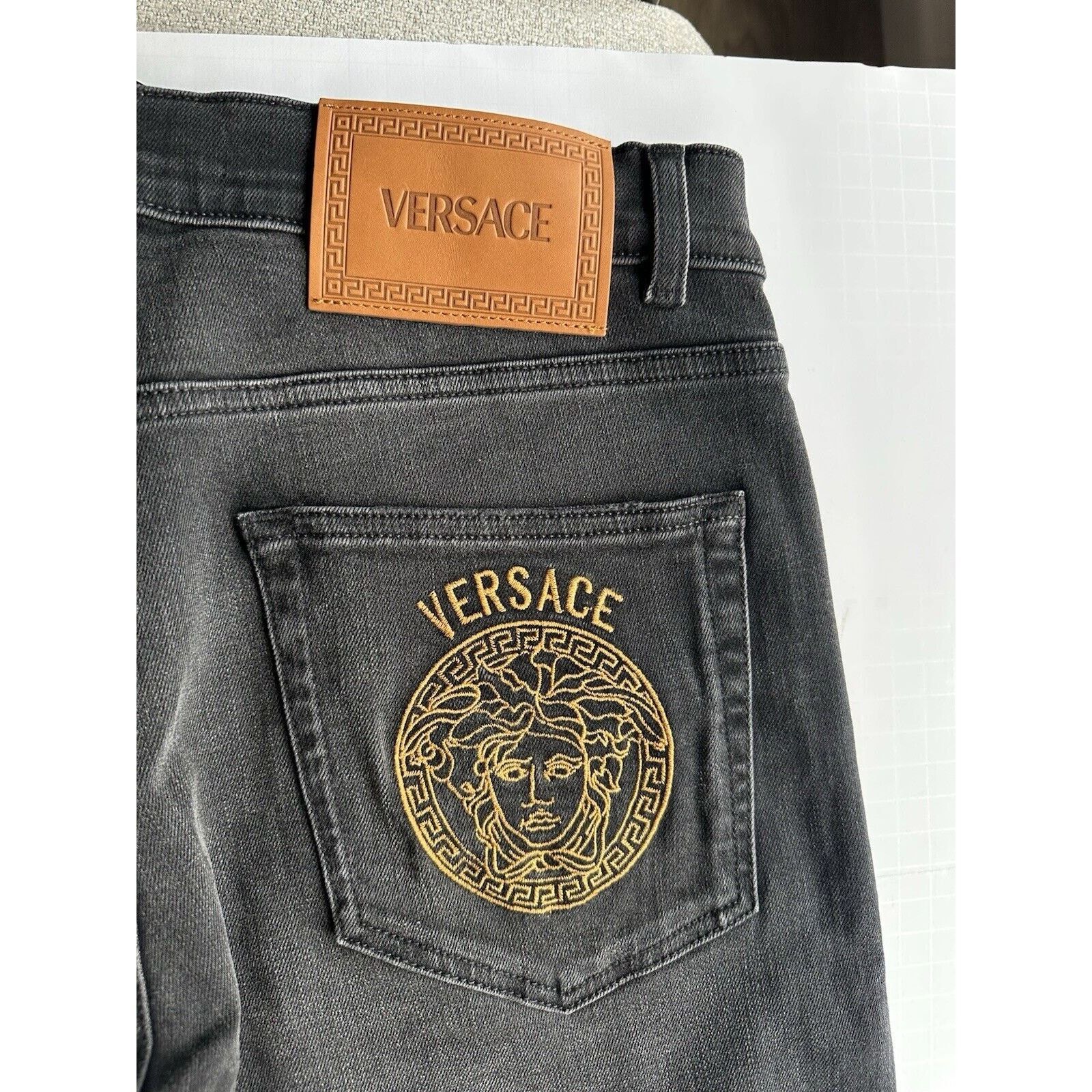 Versace Versace Men’s Denim Stretch Black Jeans Size 33 US 1011835 Size US 33 - 4 Thumbnail