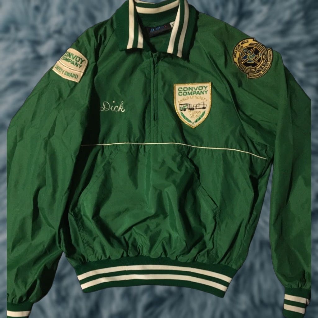 Vintage VINTAGE Dick Million Miler Safety Chain Stitch Trucker Jacket 1/4 Zip Green M USA Men Jacket Grunge 70s 80s 90s Biker Streetwear Size US M / EU 48-50 / 2 - 1 Thumbnail