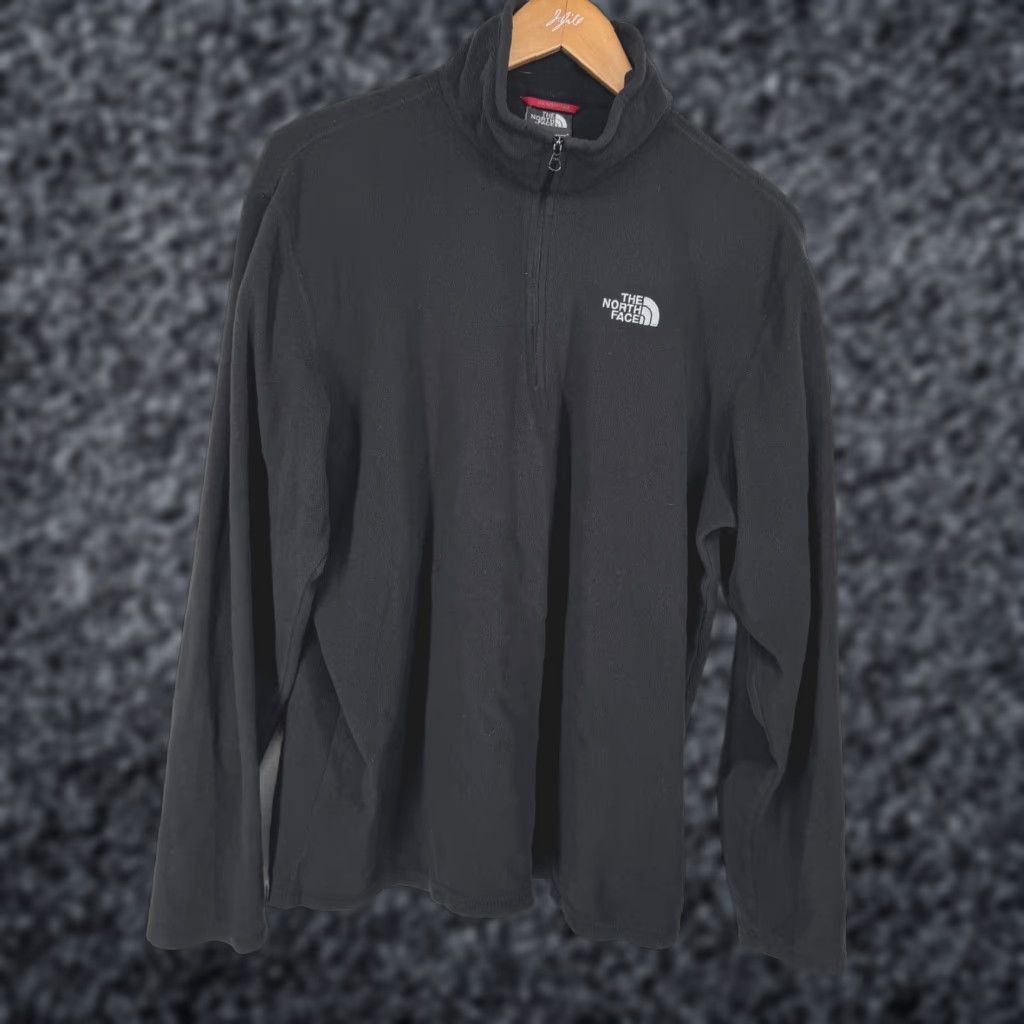 The North Face The North Face Mens Fleece 1/4 Zip Pullover Sweatshirt Medium Base Layer Black Size US M / EU 48-50 / 2 - 1 Thumbnail