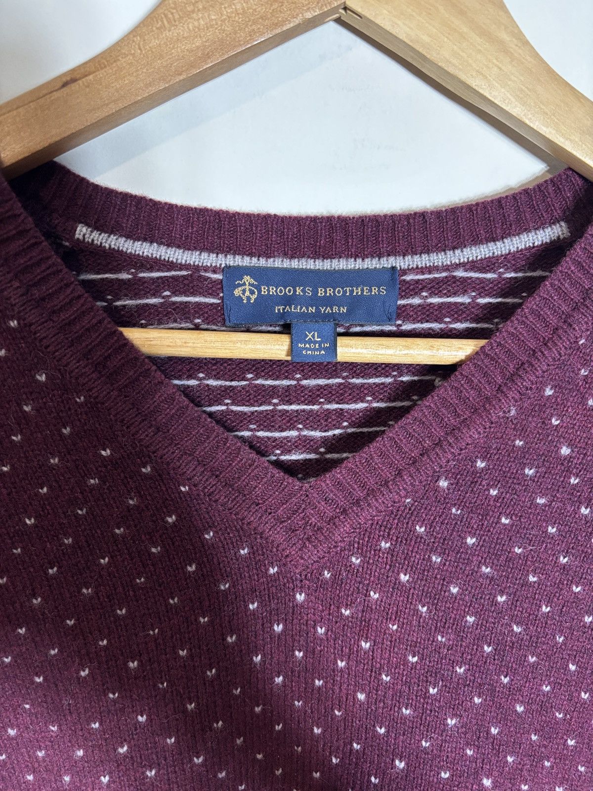 Brooks Brothers Brooks Brothers Italian Yarn Merino Birdseye Sweater XL Size US XL / EU 56 / 4 - 2 Thumbnail