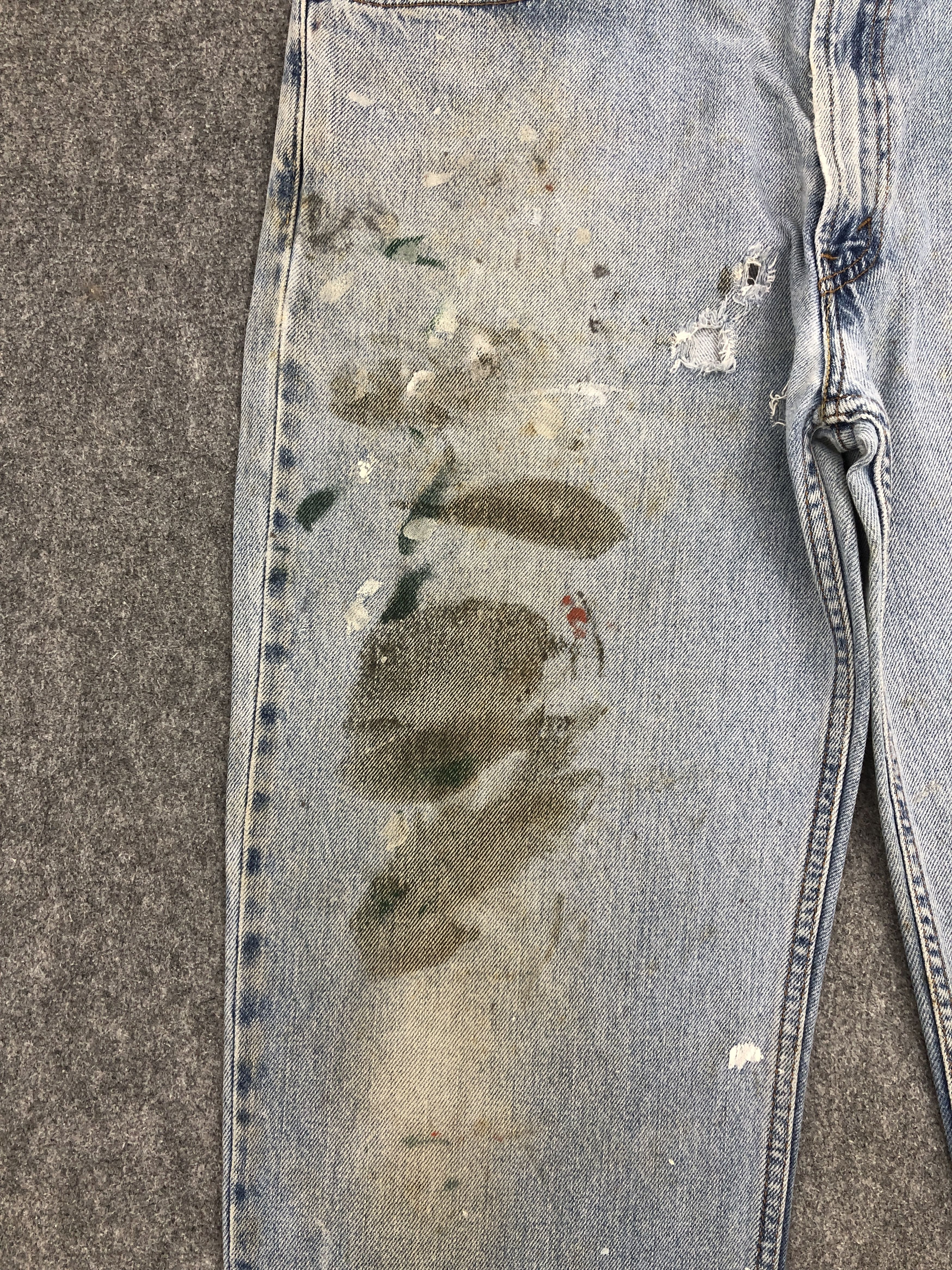 Levi's × Vintage Dirty Faded Blue Vintage Levis 550 Jeans Size US 35 - 8 Thumbnail