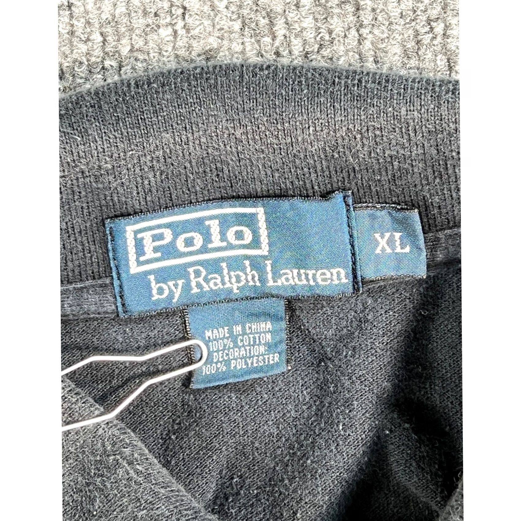 Polo Ralph Lauren VINTAGE Polo Ralph Lauren Polo Shirt Mens XL Black Spain Big Pony Short Sleeve Cotton Size US XL / EU 56 / 4 - 7 Thumbnail
