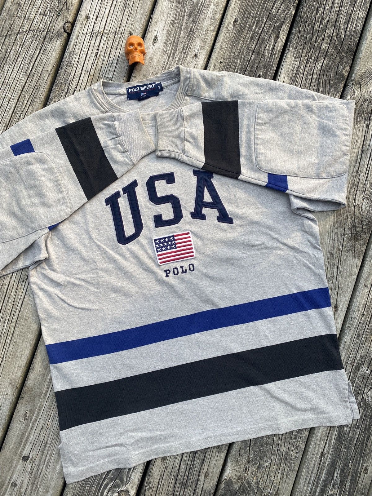 Polo Ralph Lauren × Vintage 90s Polo Sport Ralph Lauren long sleeve jersey shirt sz M Size US M / EU 48-50 / 2 - 1 Thumbnail