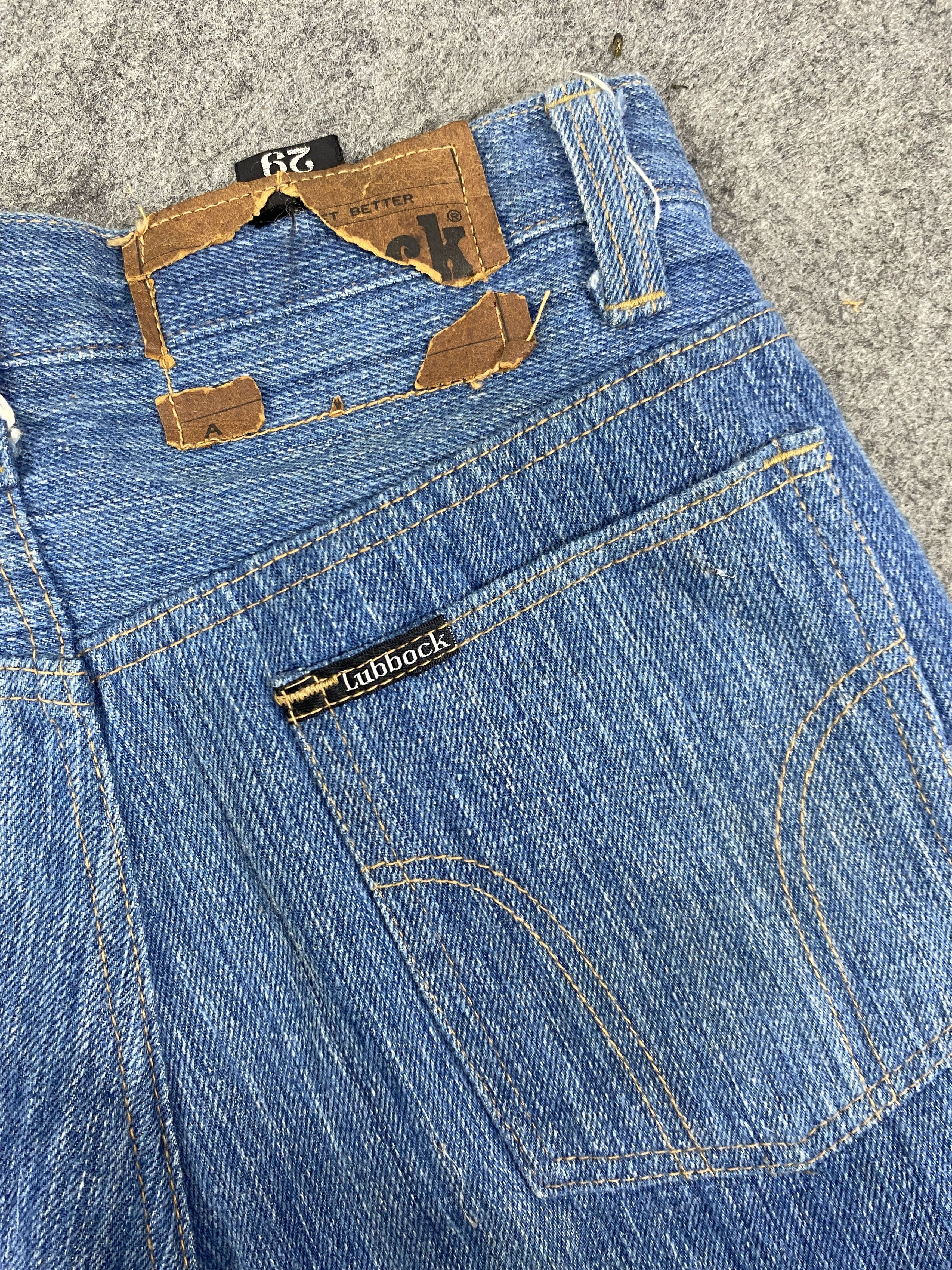 Japanese Brand Blue Vintage Lubbock Flare Denim Jeans 28x28.5 - JN3363 Size US 28 / EU 44 - 11 Thumbnail