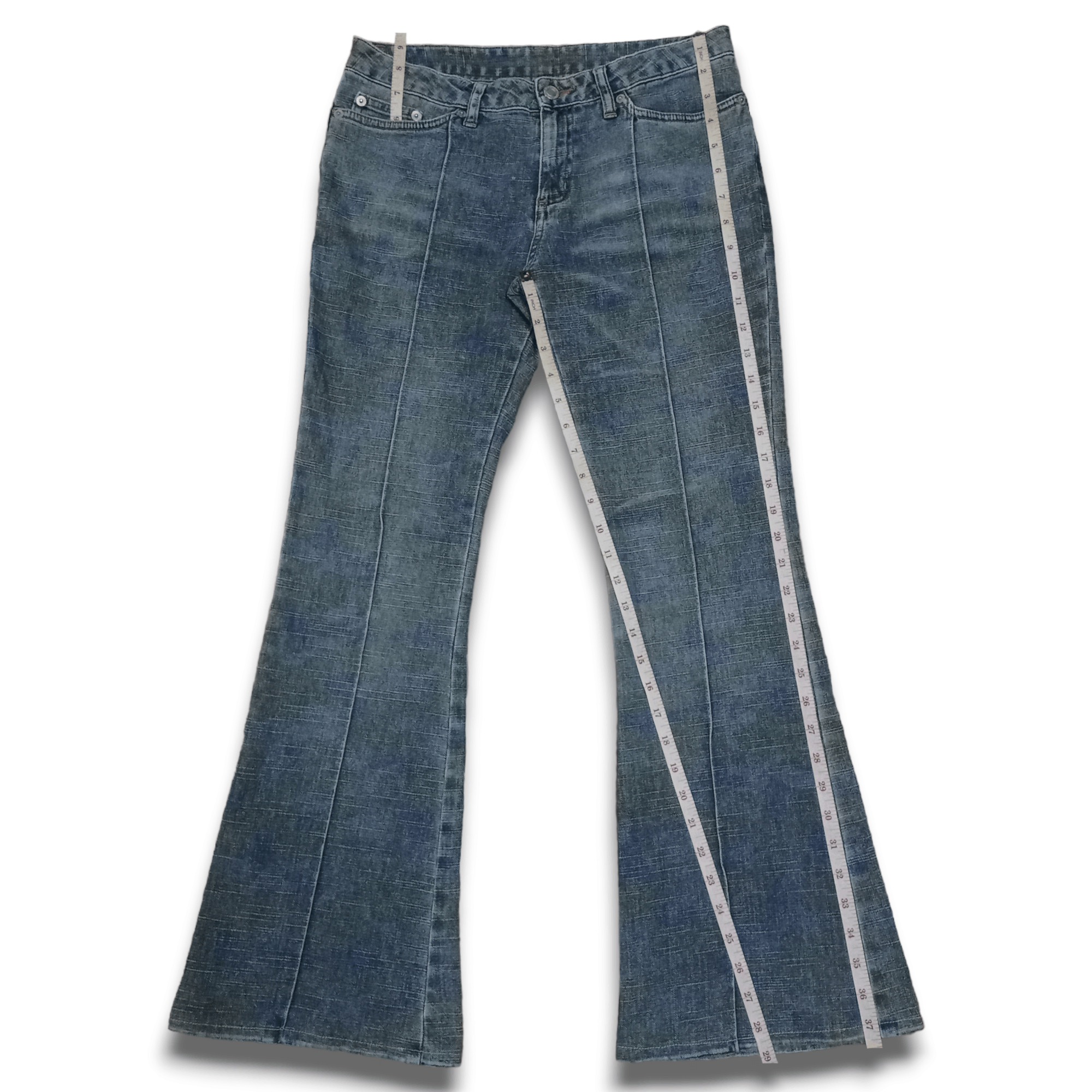 Japanese Brand Vintage Japanese Brand Camo Style Flare Jeans 30x29 Size US 30 / EU 46 - 9 Thumbnail