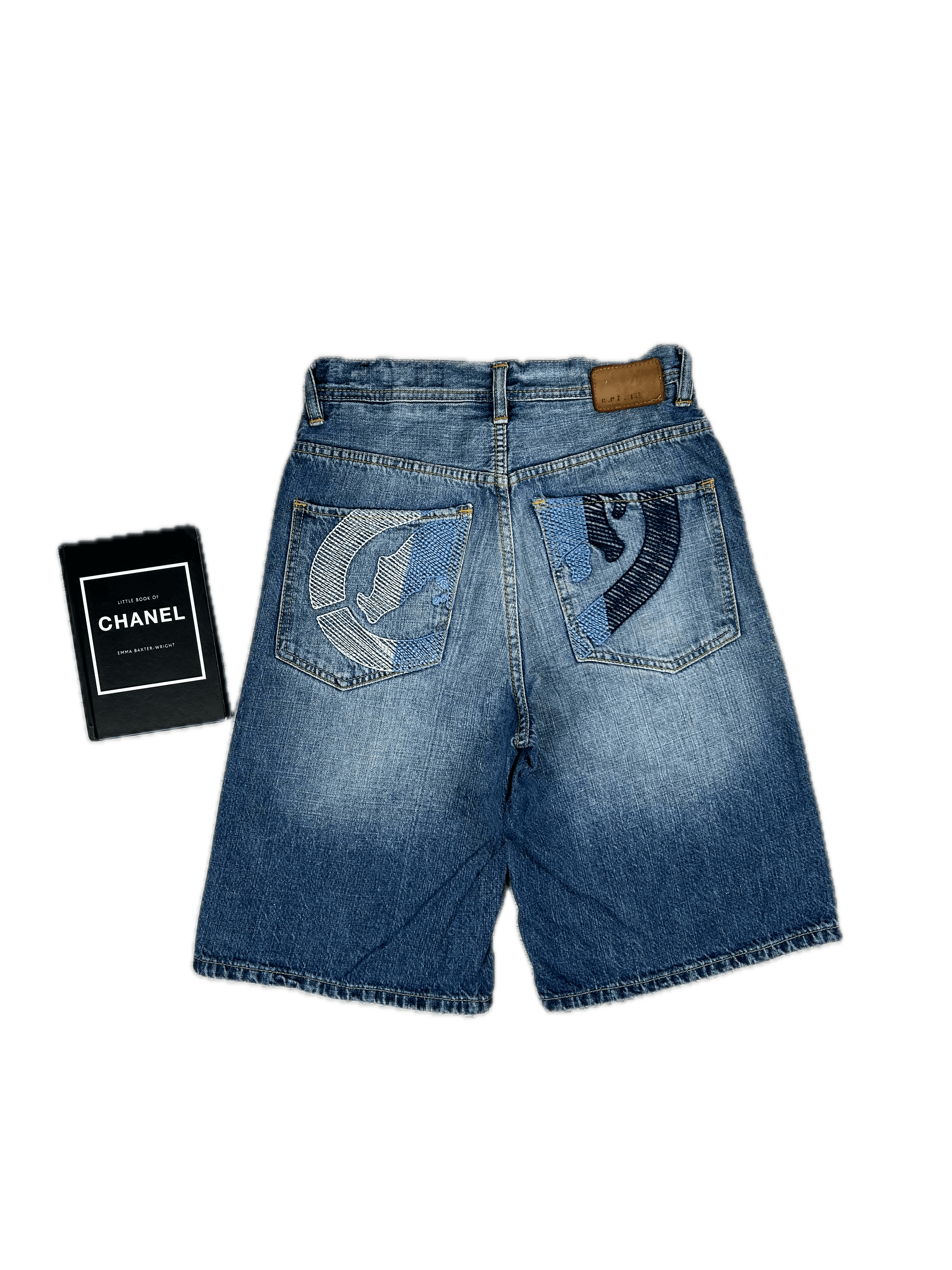 Ecko Unltd. × JNCO × Vintage Ecko Unltd. denim Shorts Baggy Streetwear SK8 Back Logo Size US 28 / EU 44 - 1 Thumbnail