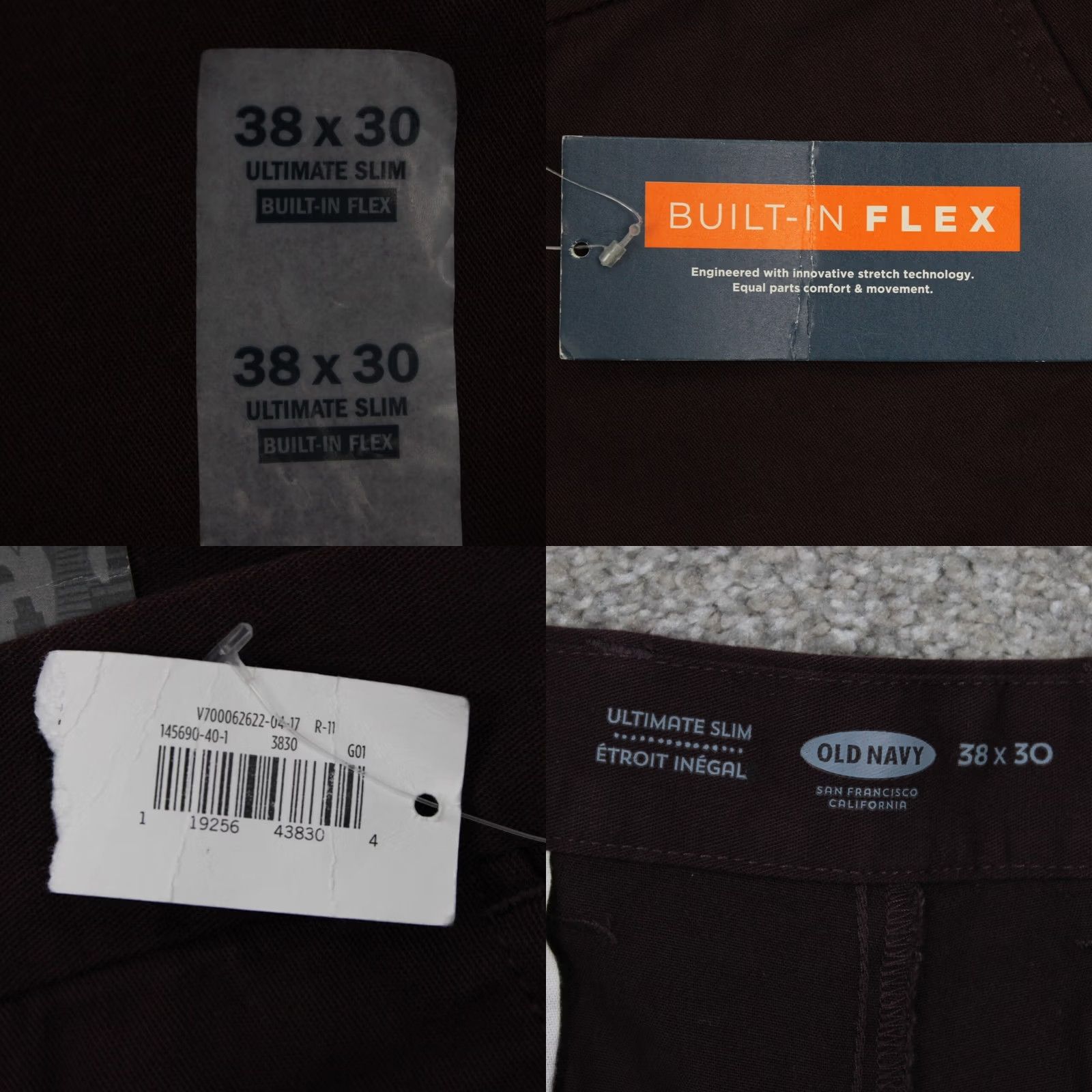 Old Navy Old Navy Slim Chino Pants NWT Mens 38x30 Red Built-In Flex Stretch Slim Fit Casual Workwear Pants Mens 38 Red 98% Cotton 2% Spandex Size US 38 / EU 54 - 9 Thumbnail