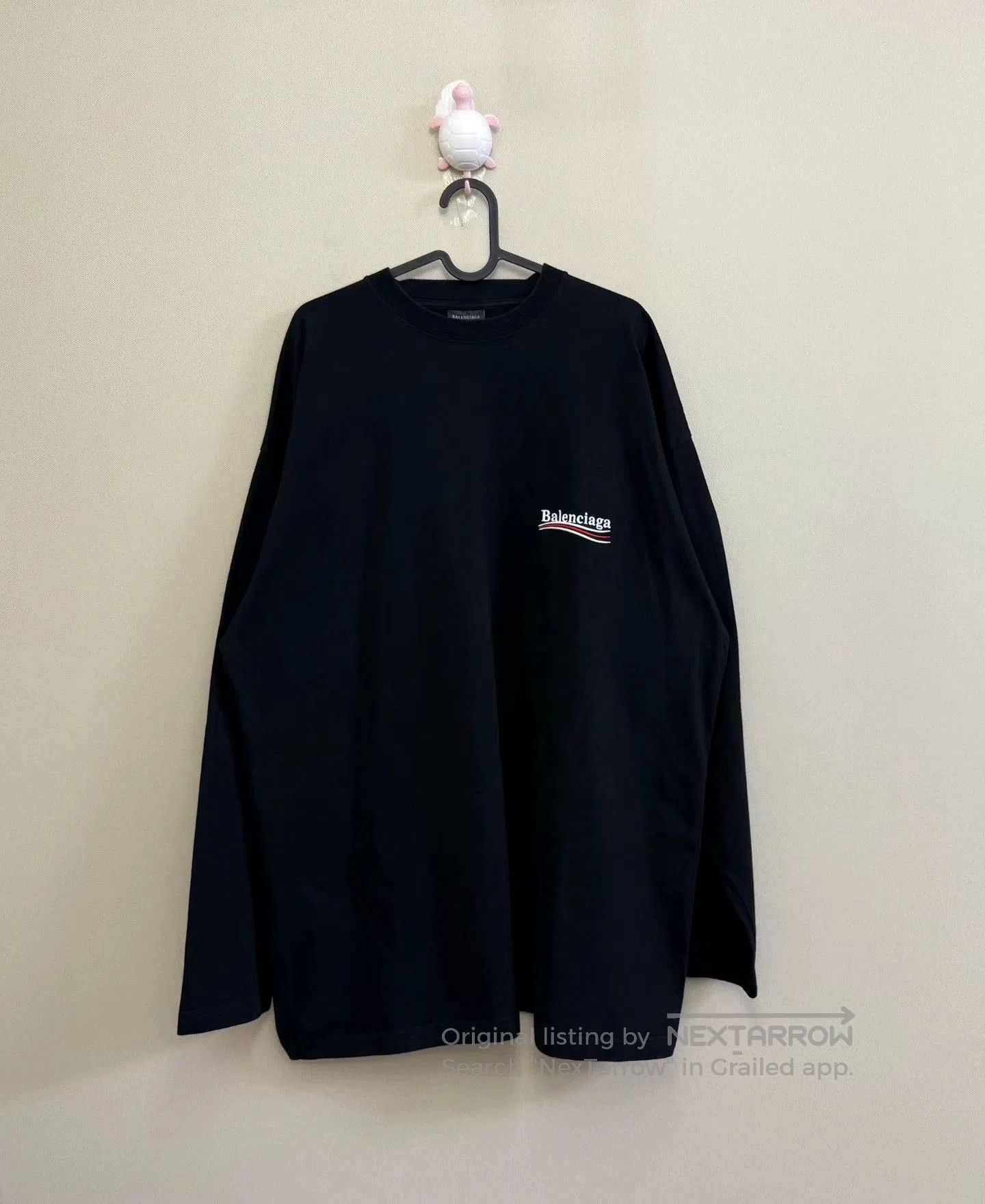 Balenciaga Black Embroidered Cola Longsleeve.