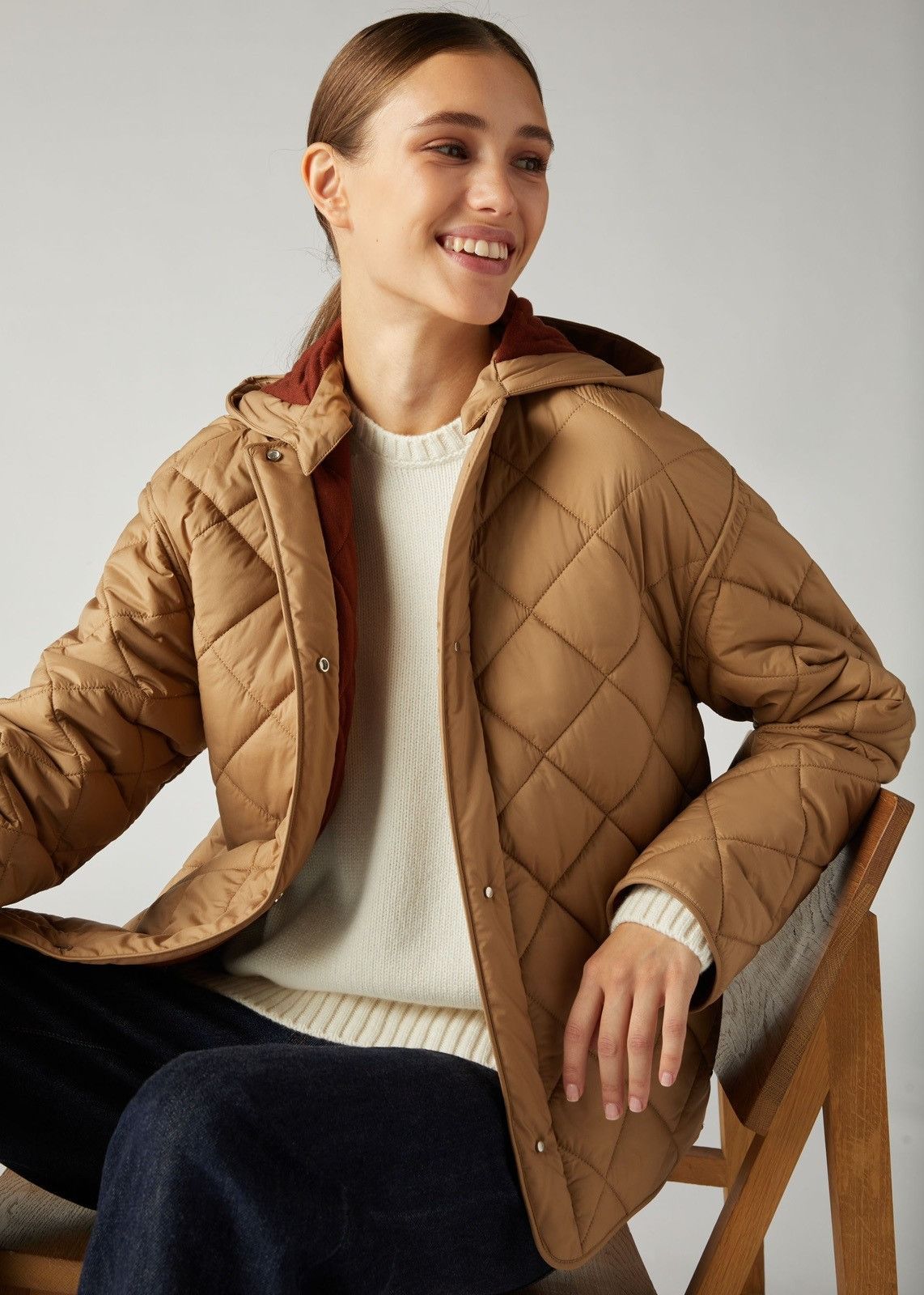 Loro Piana o1srvl11e0824 Superlight Nylon Quilted Jacket in Brown Size XXL / US 16-18 / IT 52-54 - 3 Thumbnail