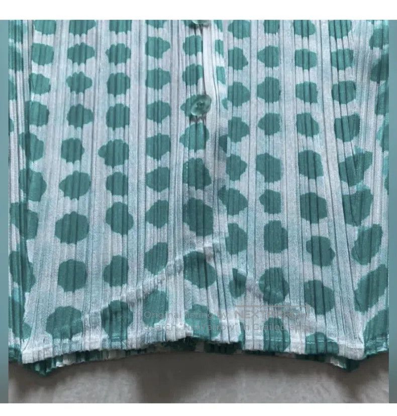 Issey Miyake Issey Miyake Polka Dot Stand Collar Sleeveless Shirt Size L / US 10 / IT 46 - 5 Thumbnail