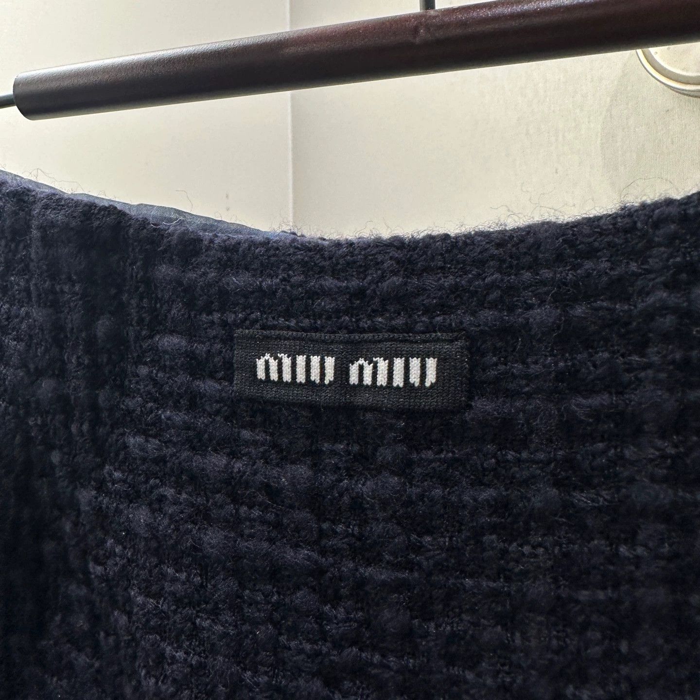 Miu Miu MIU MIU apr582 dual pocket logo wool skirt 36 Size 25" / US 0 / IT 36 - 7 Thumbnail