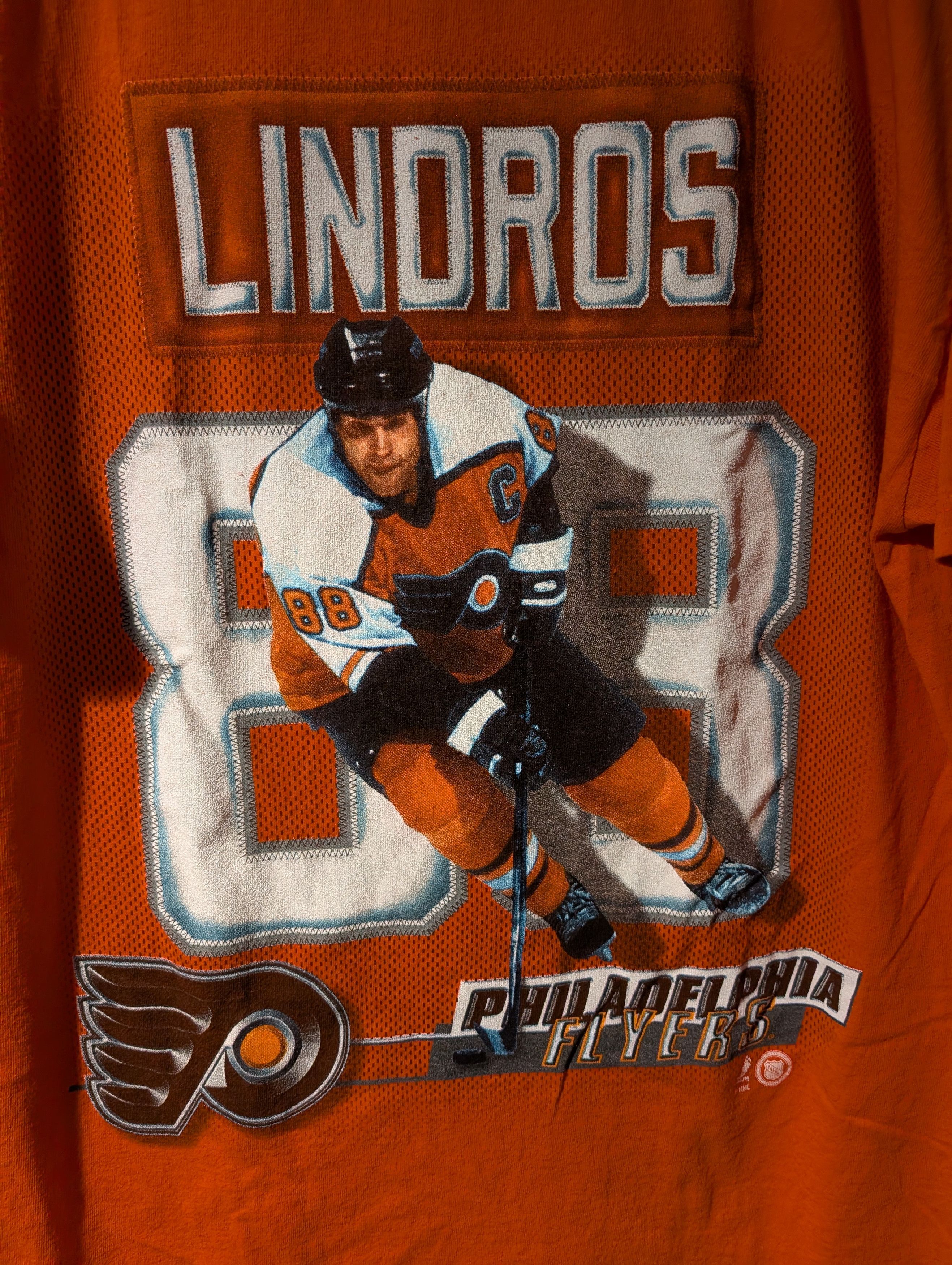 NHL Vintage 90s Lindros Philadelphia Flyers Starter T-Shirt NHL Size US L / EU 52-54 / 3 - 2 Thumbnail