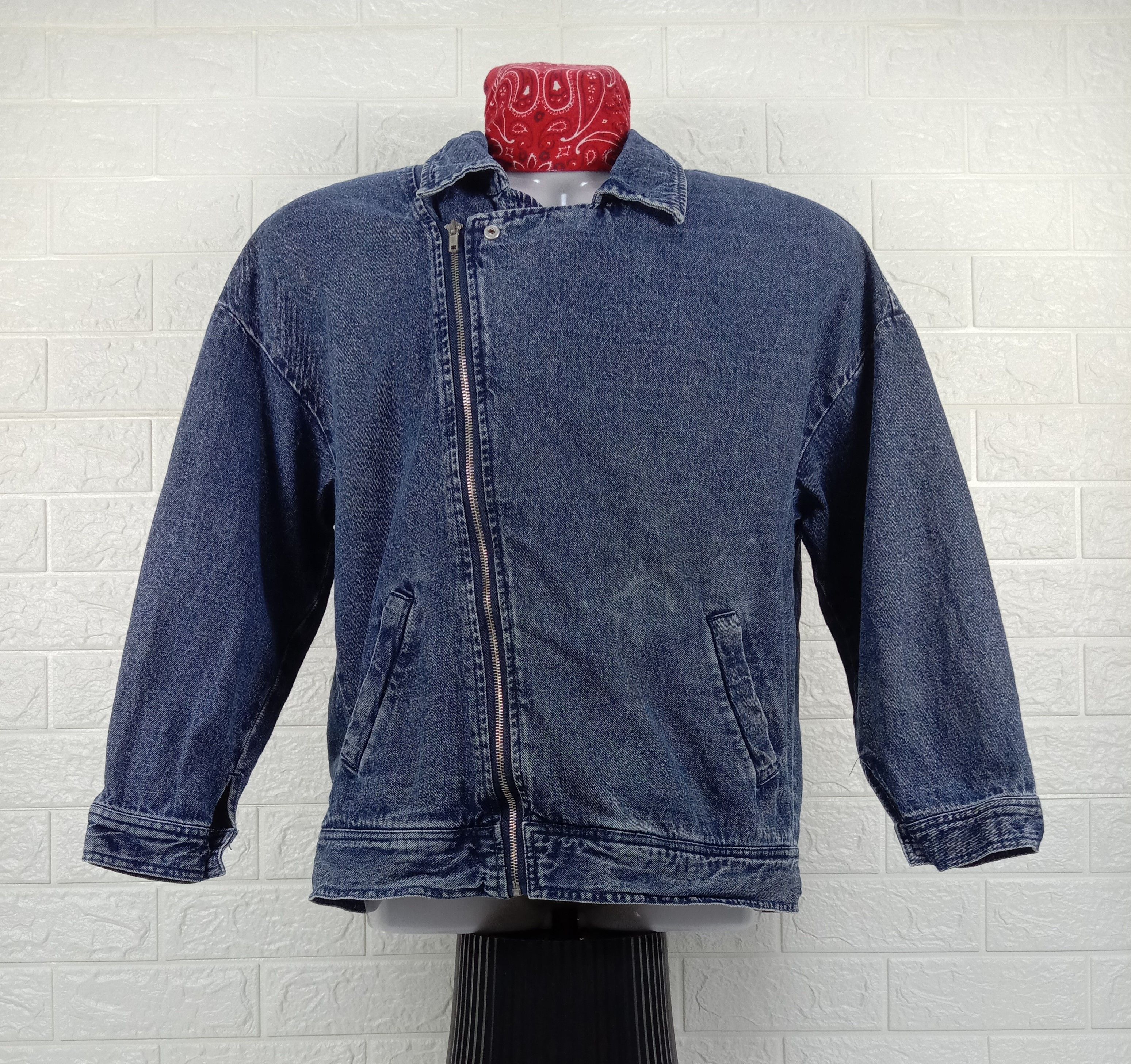 Vintage Japanese Brand Zipper Denim Jacket