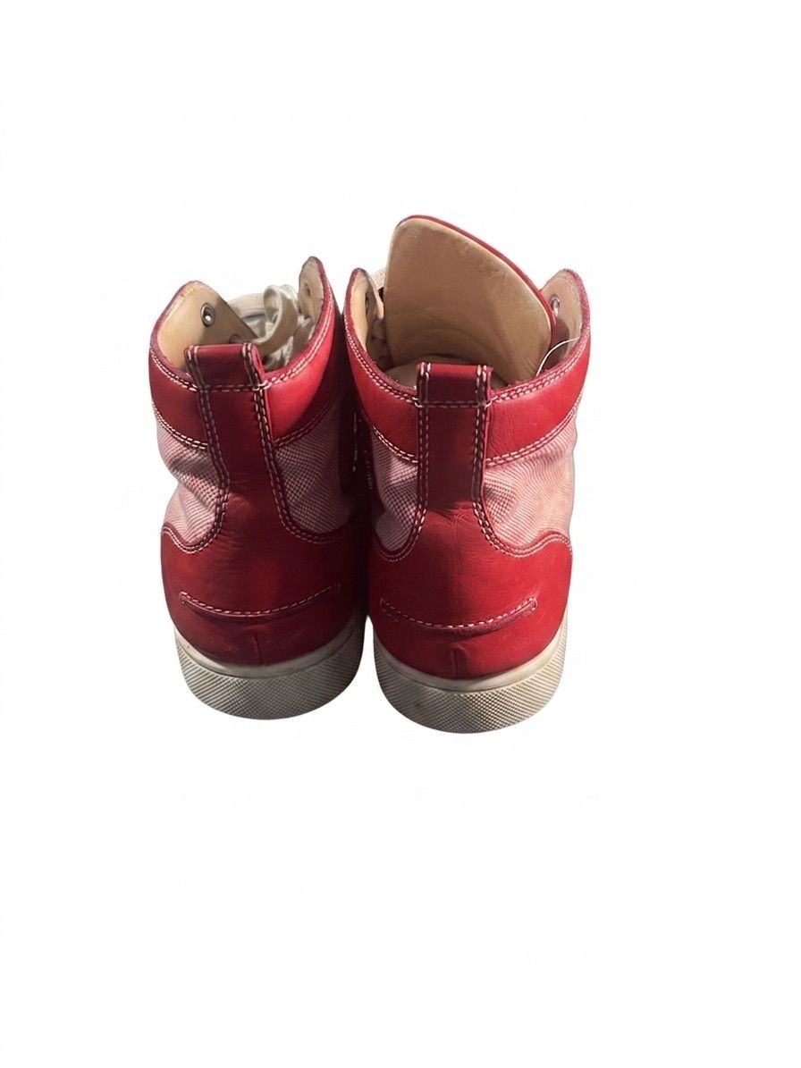 Christian Louboutin Christian Louboutin Louis Orlato Red High Top Sneaker SZ 9.5 Size US 9.5 / EU 42-43 - 4 Thumbnail